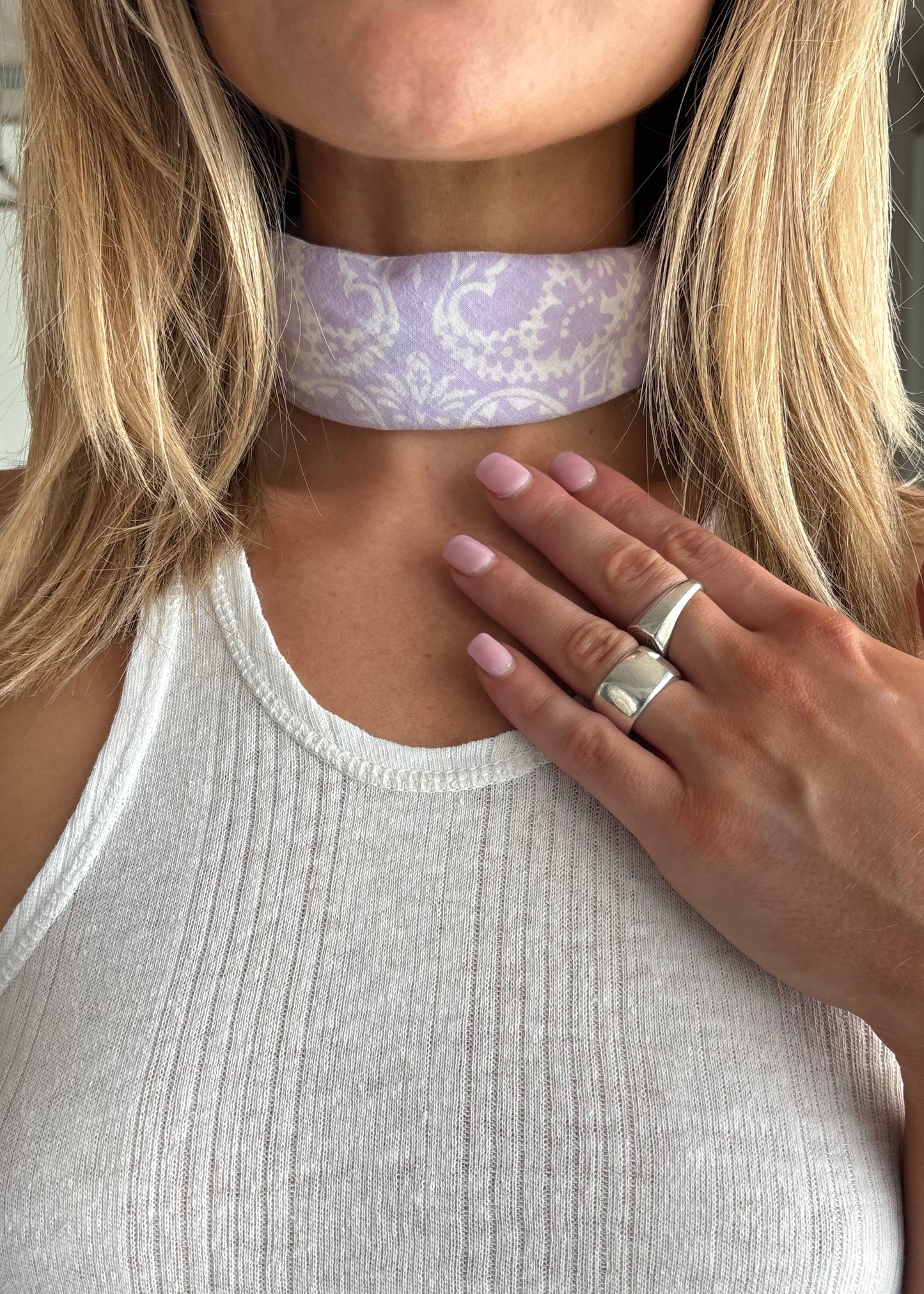 COTTON BANDANA LILAC