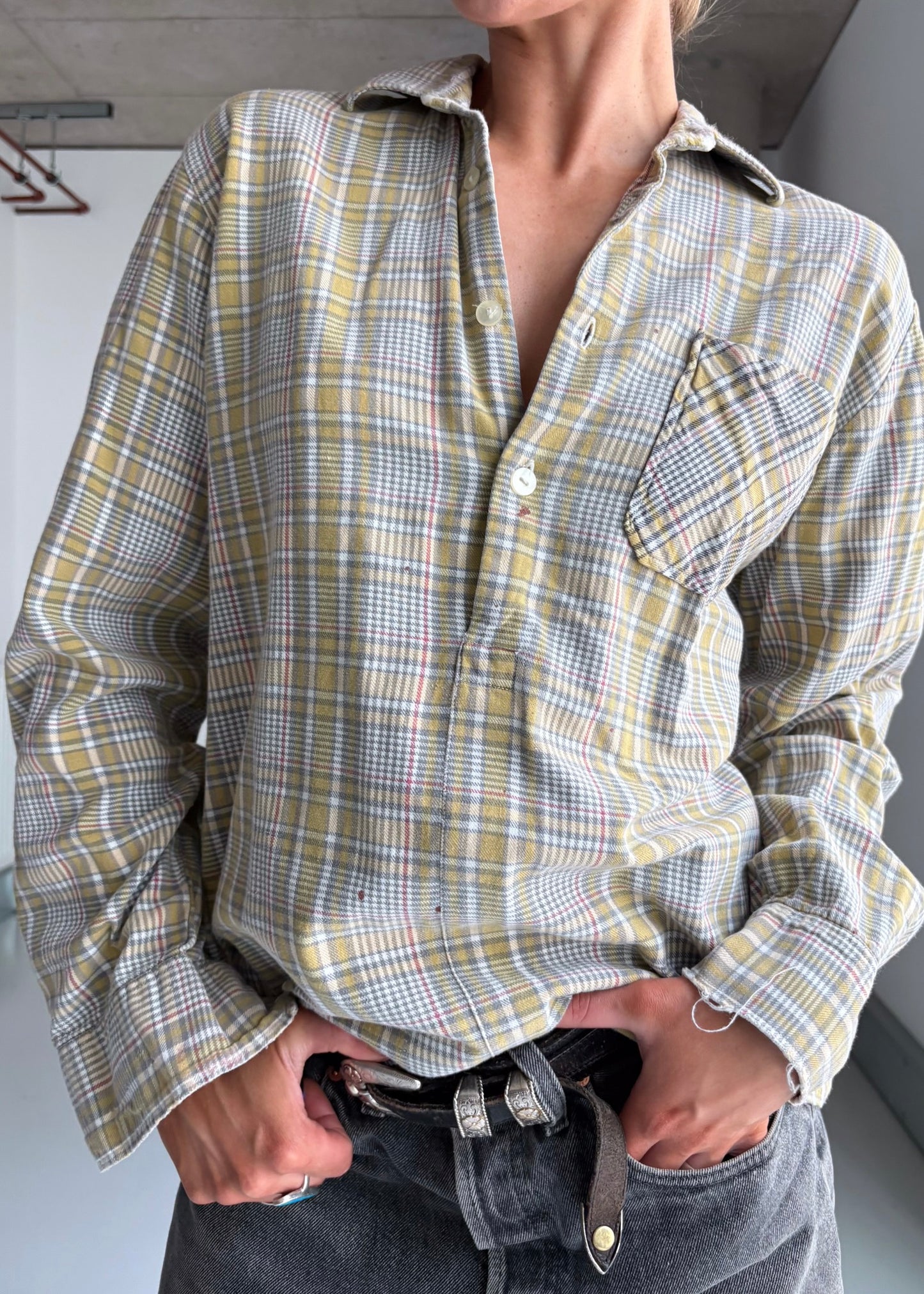 60s cotton work shirt