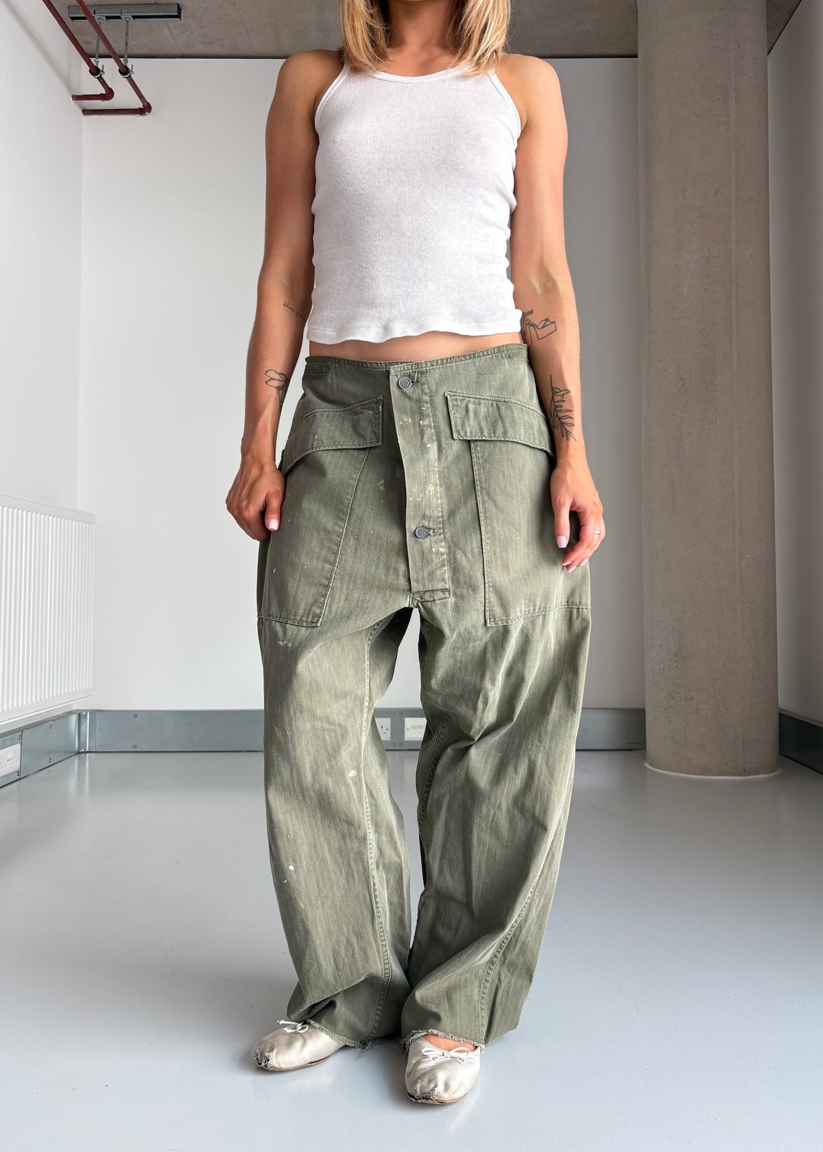 1940S HERRINGBONE PANTS