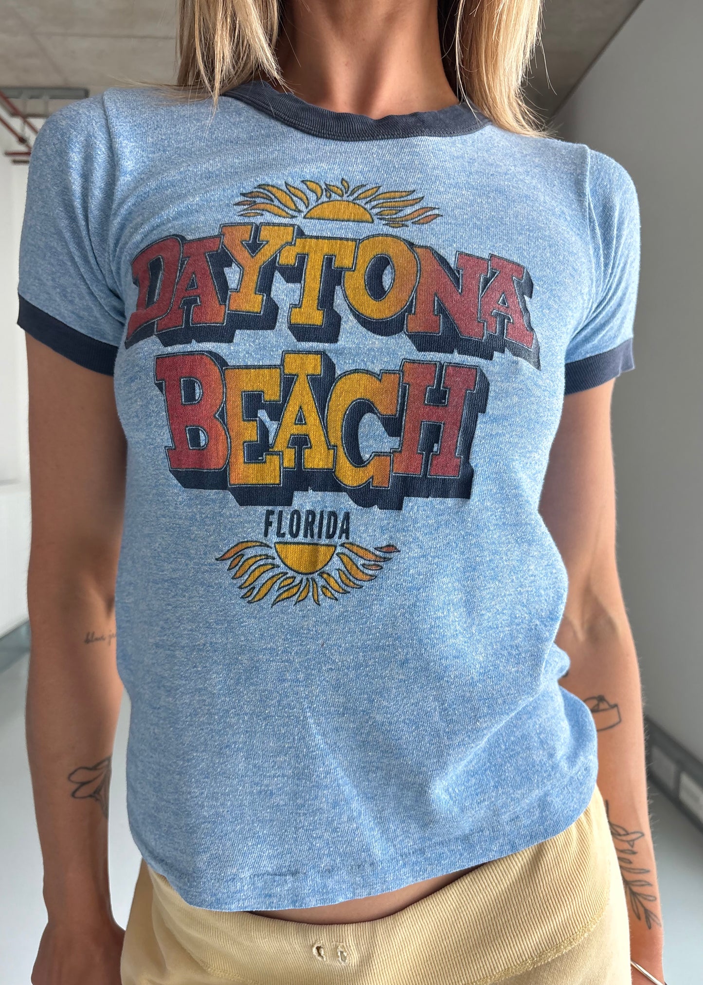 70S DAYTONA BEACH RINGER TEE