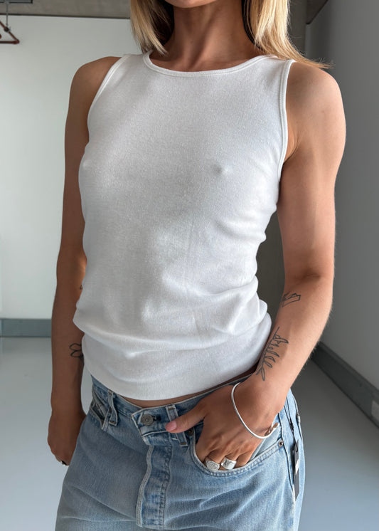 60S COTTON HIGH NECK VEST