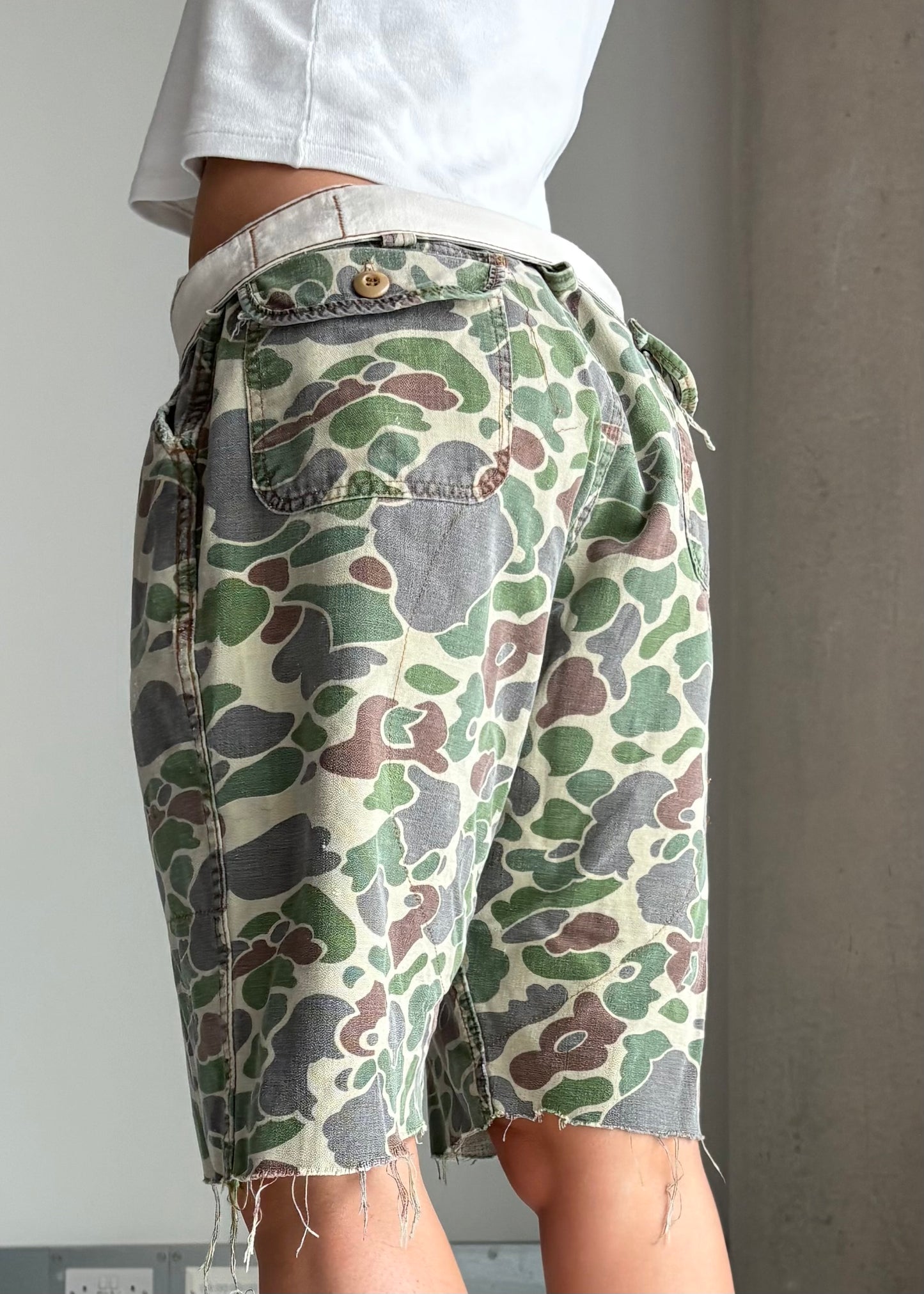 60s camo shorts