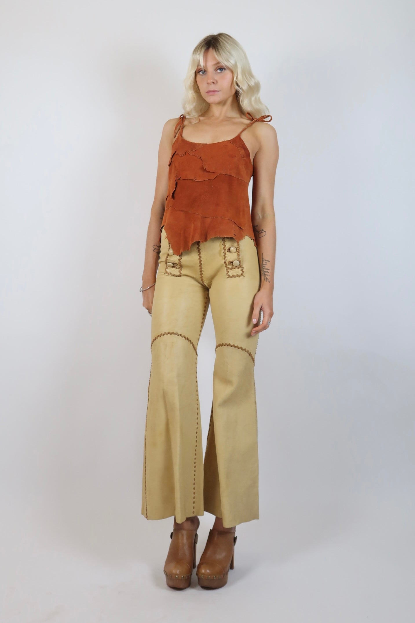 1970s suede camisole