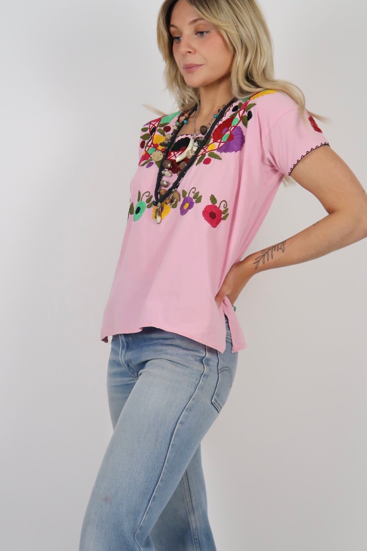 70s Mexican embroidered top