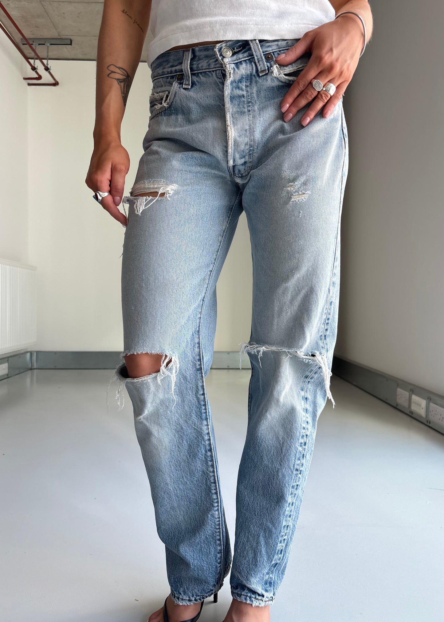 80S DISTRESSSED SELVEDGE LEVIS