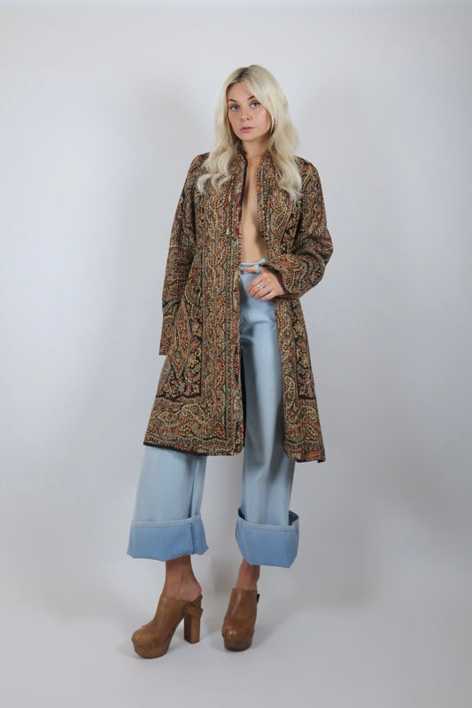 1980s indian quilted coat