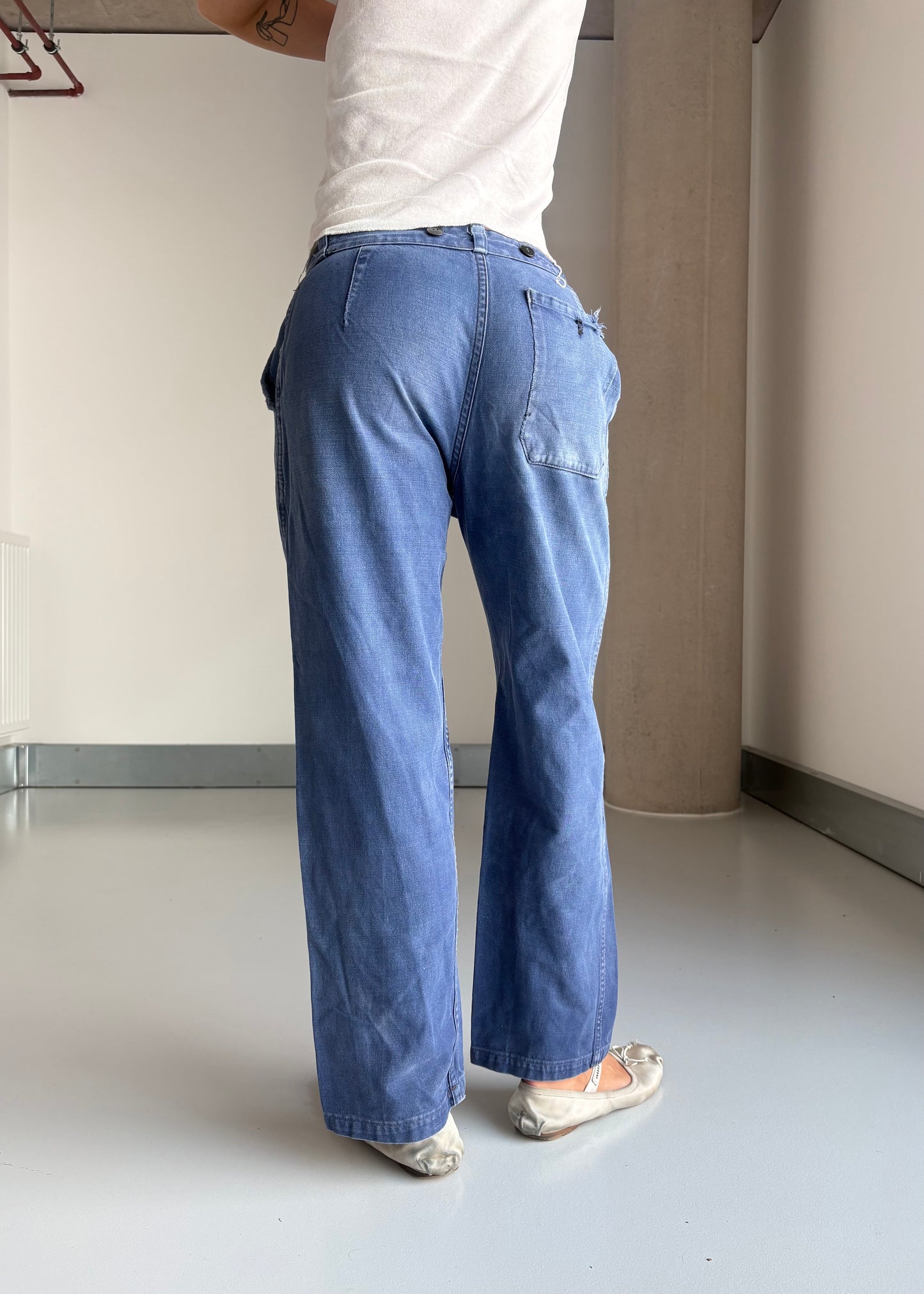 60S WORKWEAR BUTTON WAIST