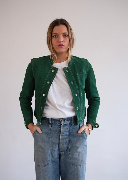 Swedish green suede jacket