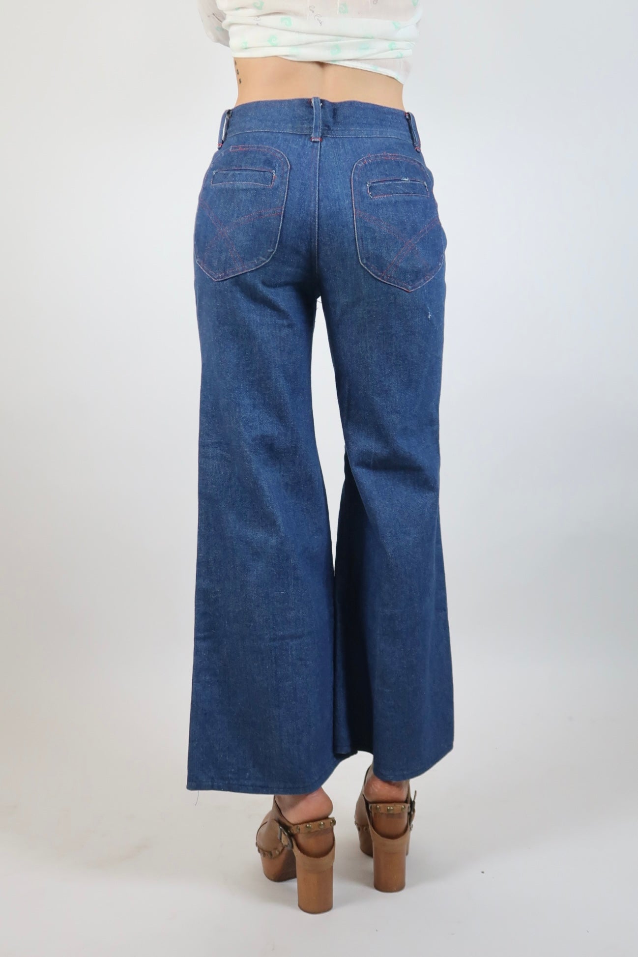 1970s back pocket jeans