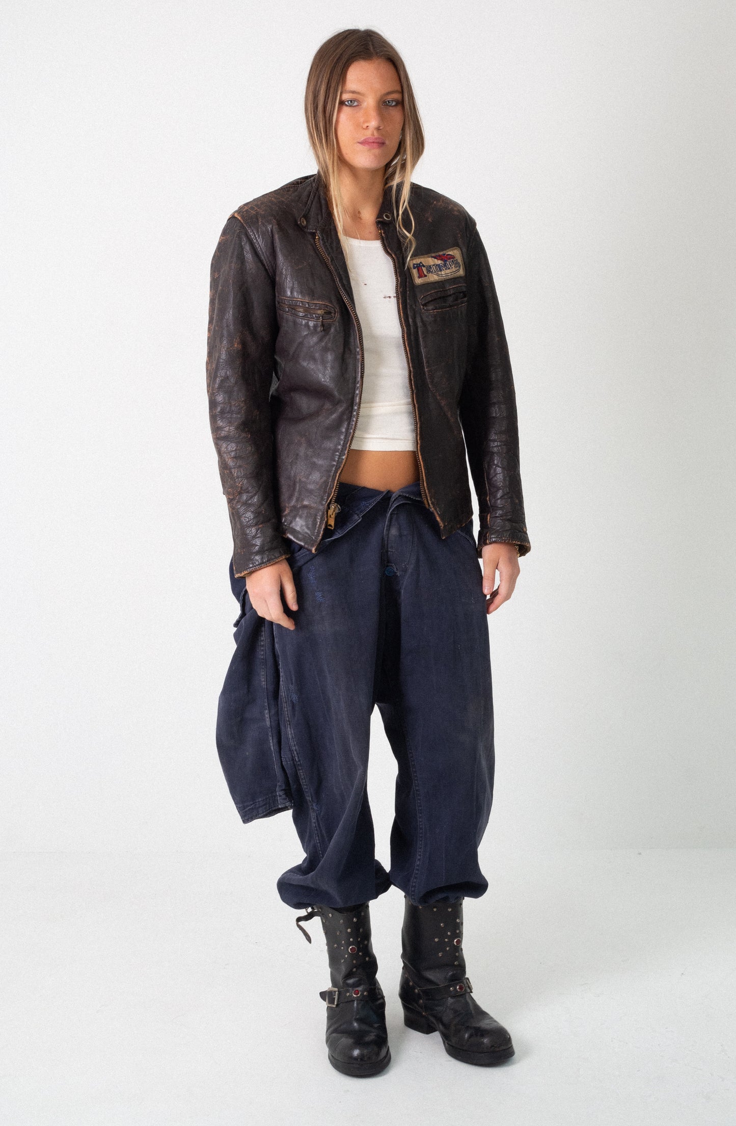 50S LEATHER BIKER JACKET