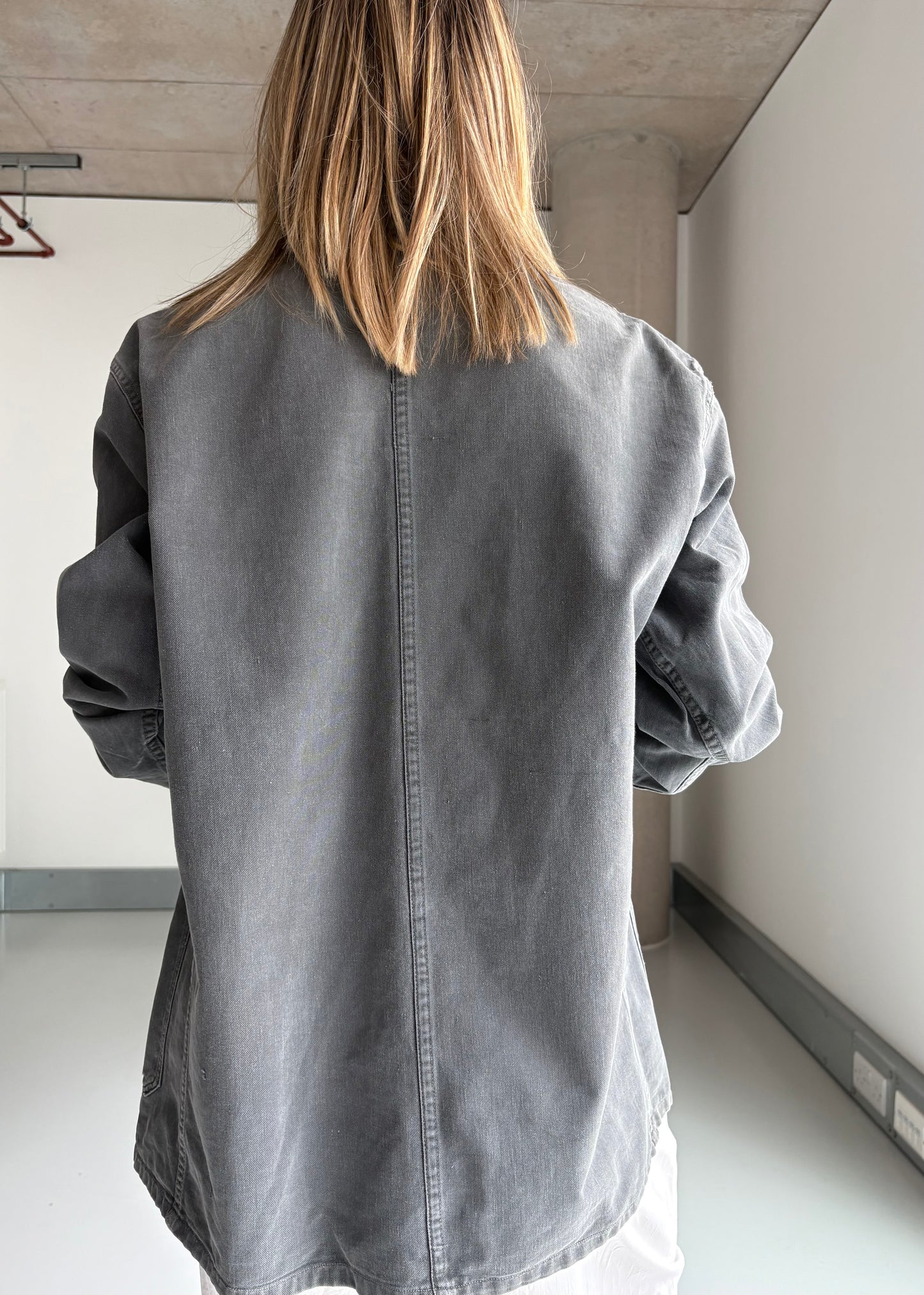 Washed black chore jacket