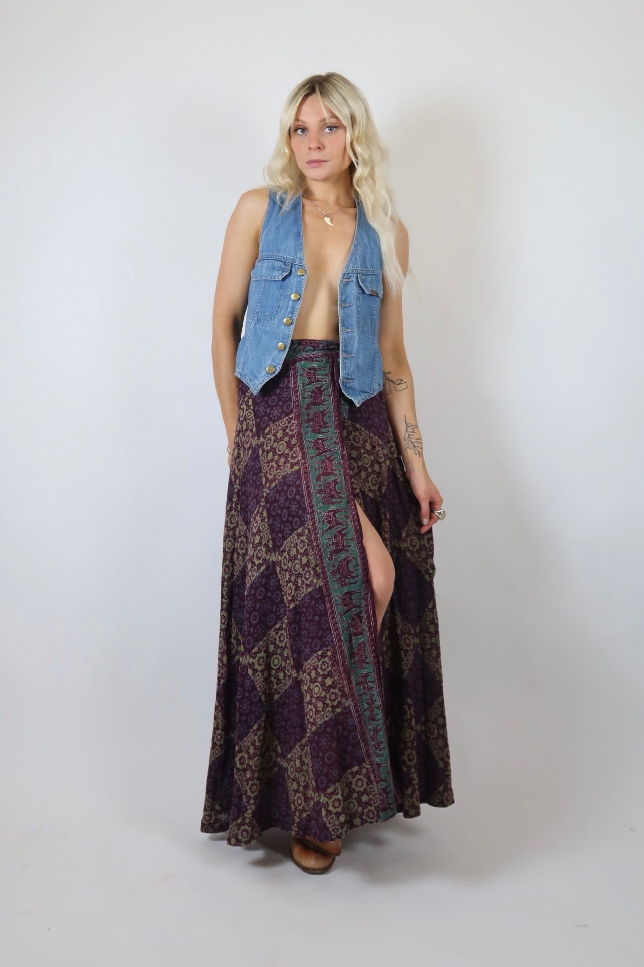 1970s Indian wrap skirt