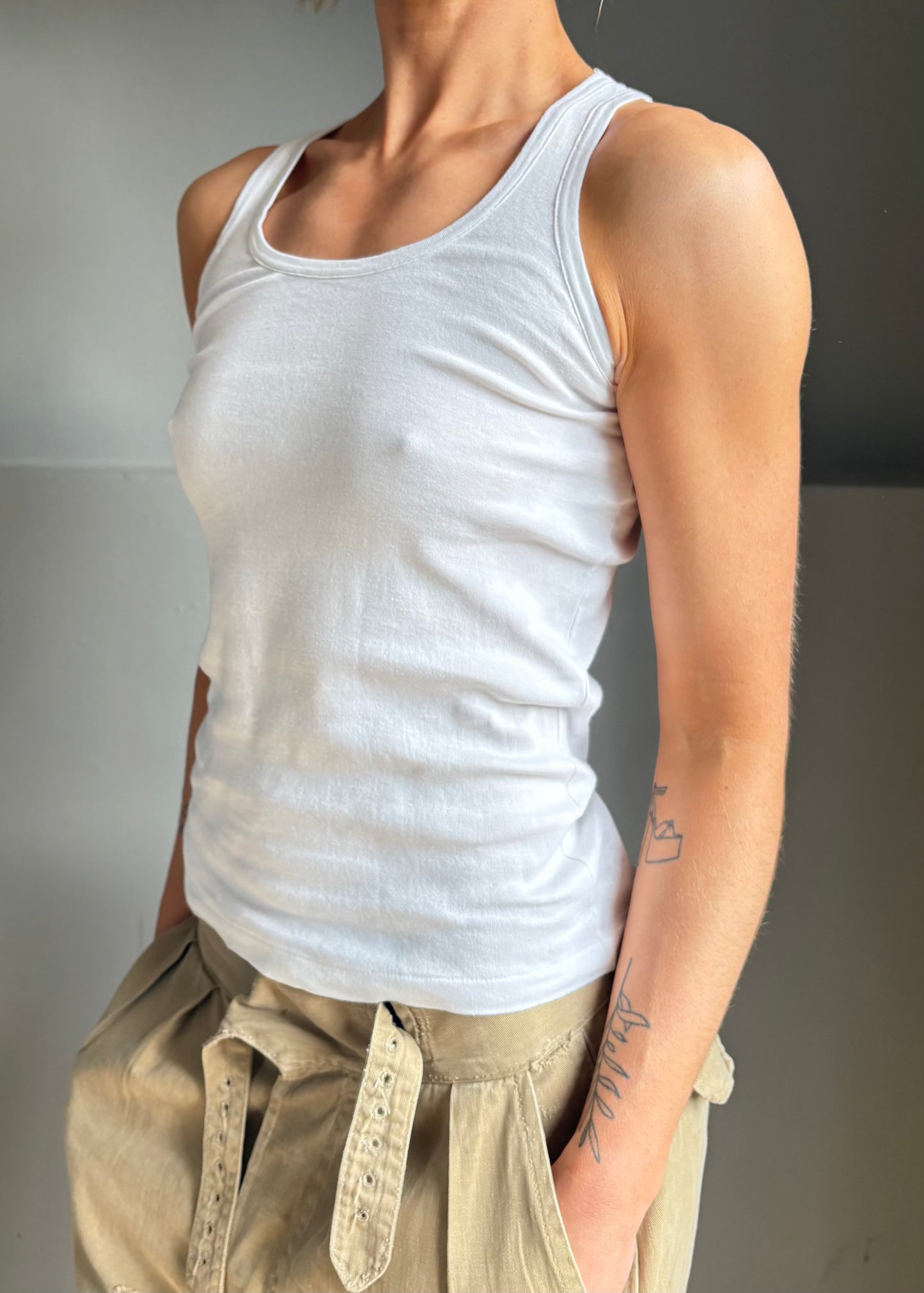 50s Timex white vest