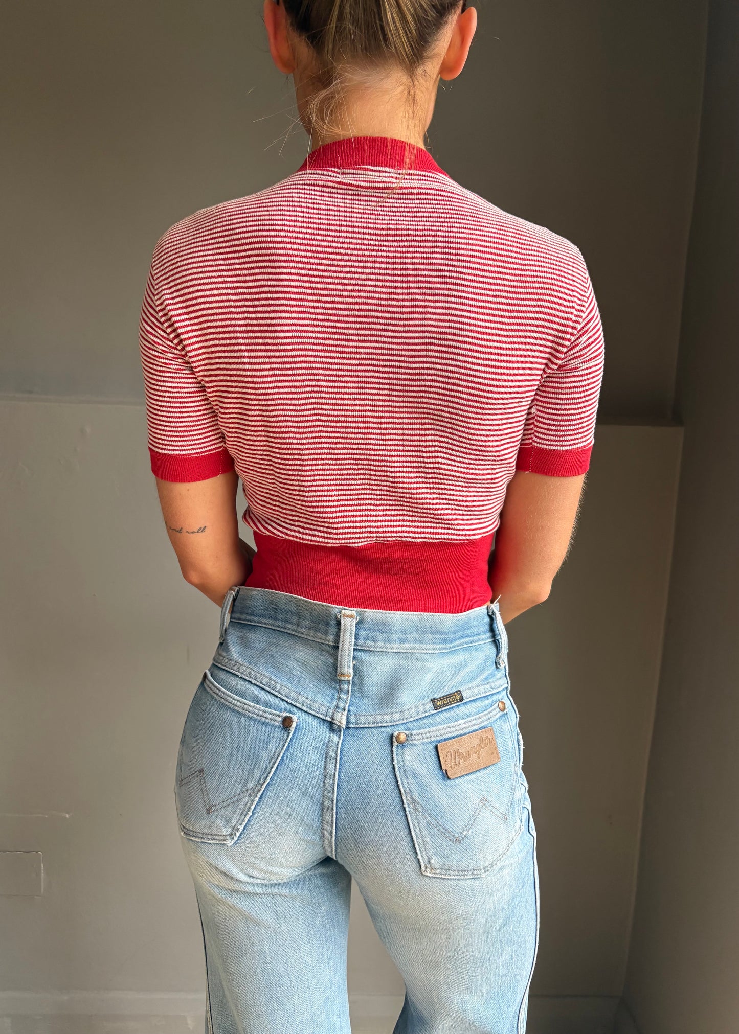 50s red stripe tee