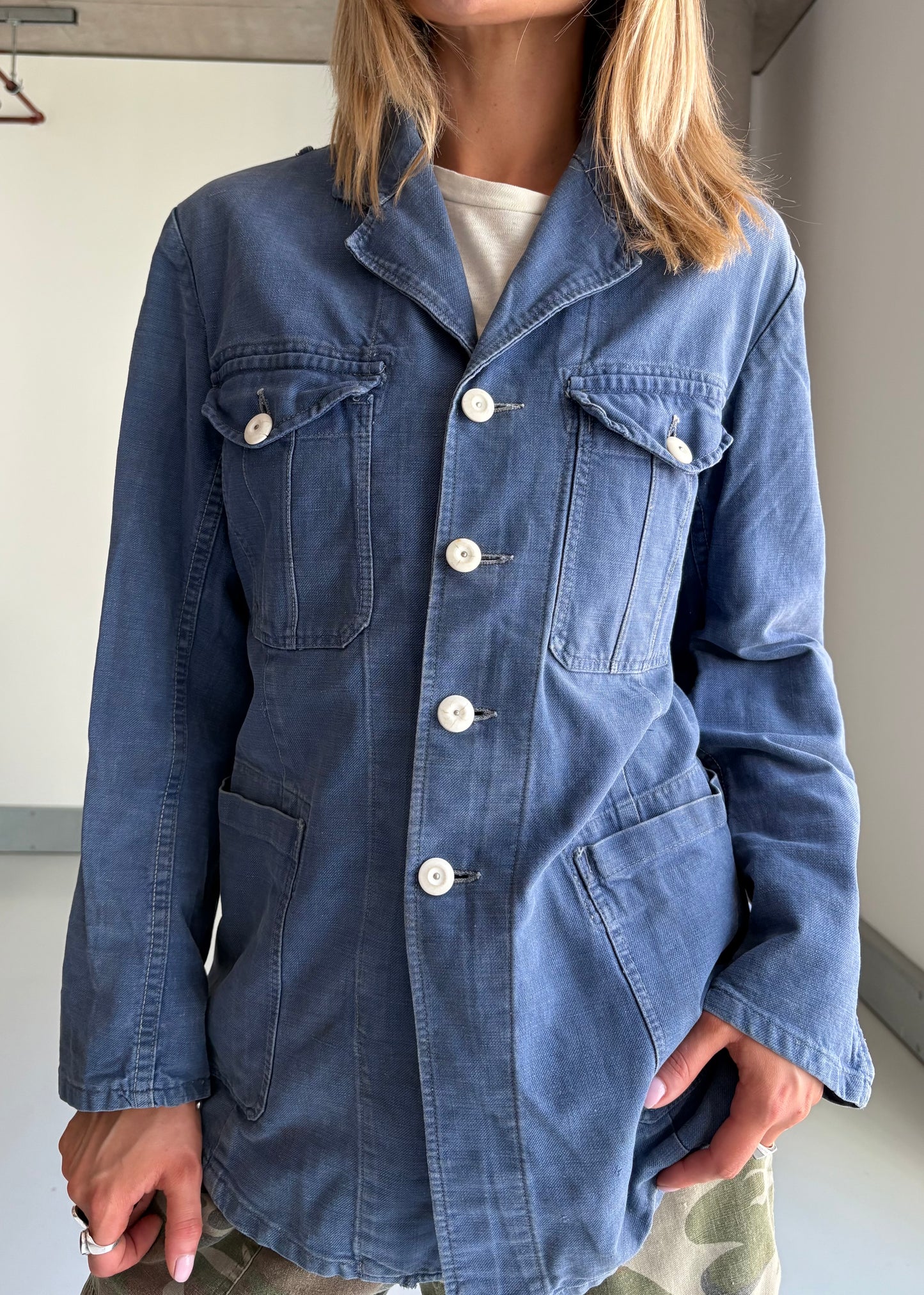 1940S BLUE MILITARY JACKET
