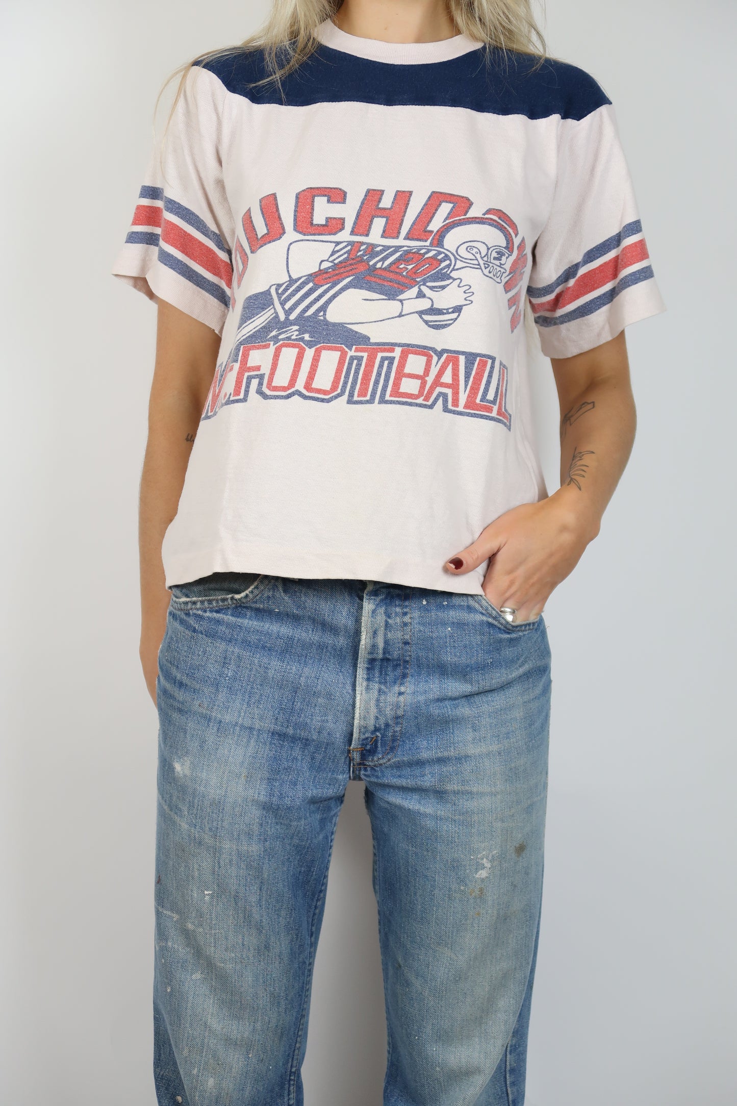 1960s Football cotton tshirt