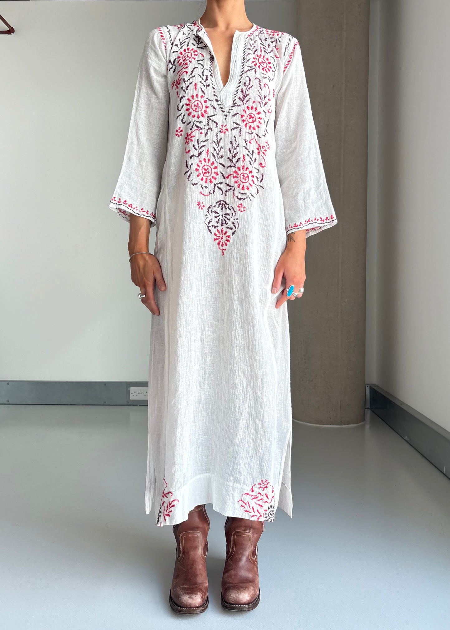 60S EARLY 70S CHEESECLOTH DRESS