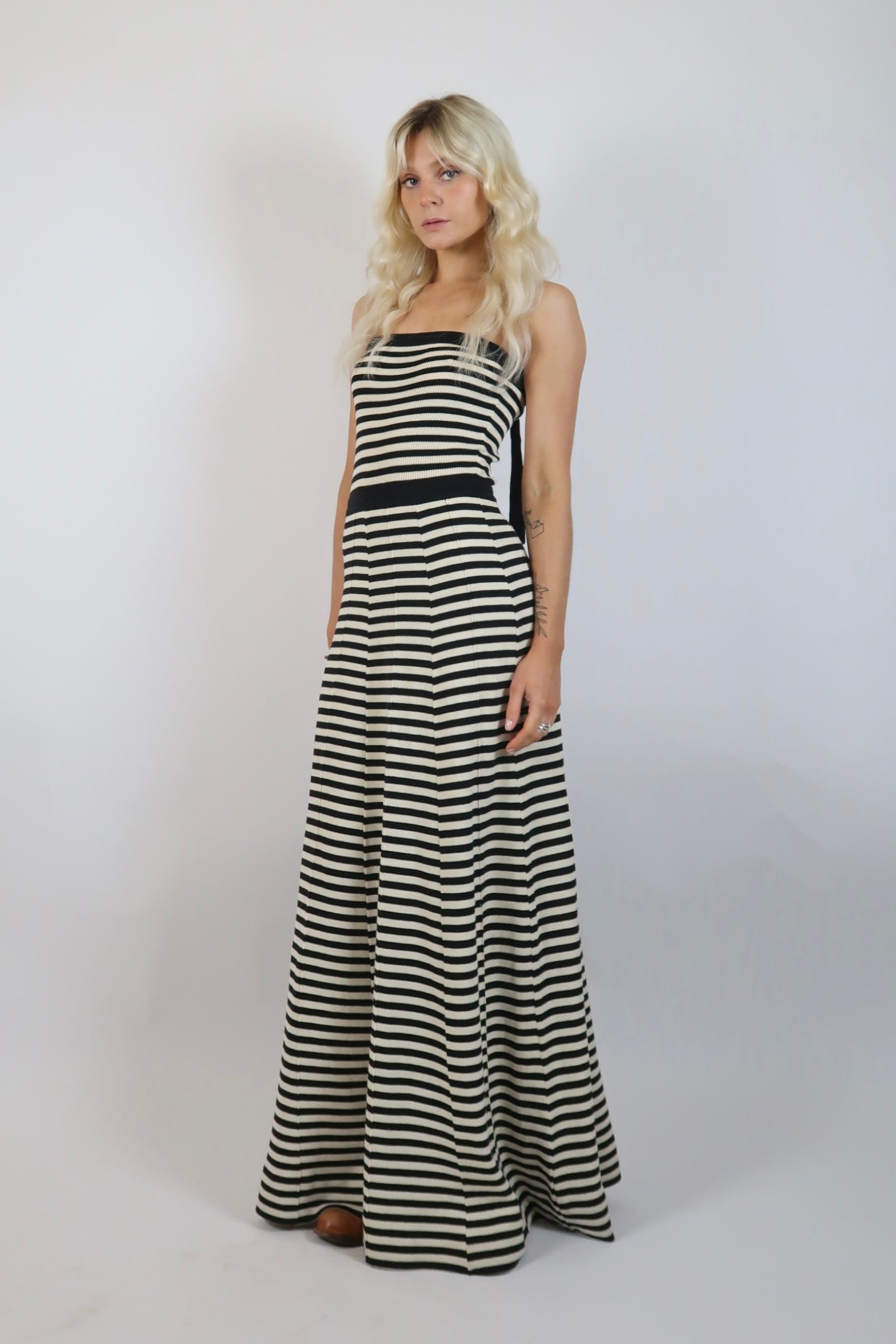 1970s Italian stripe knit dress