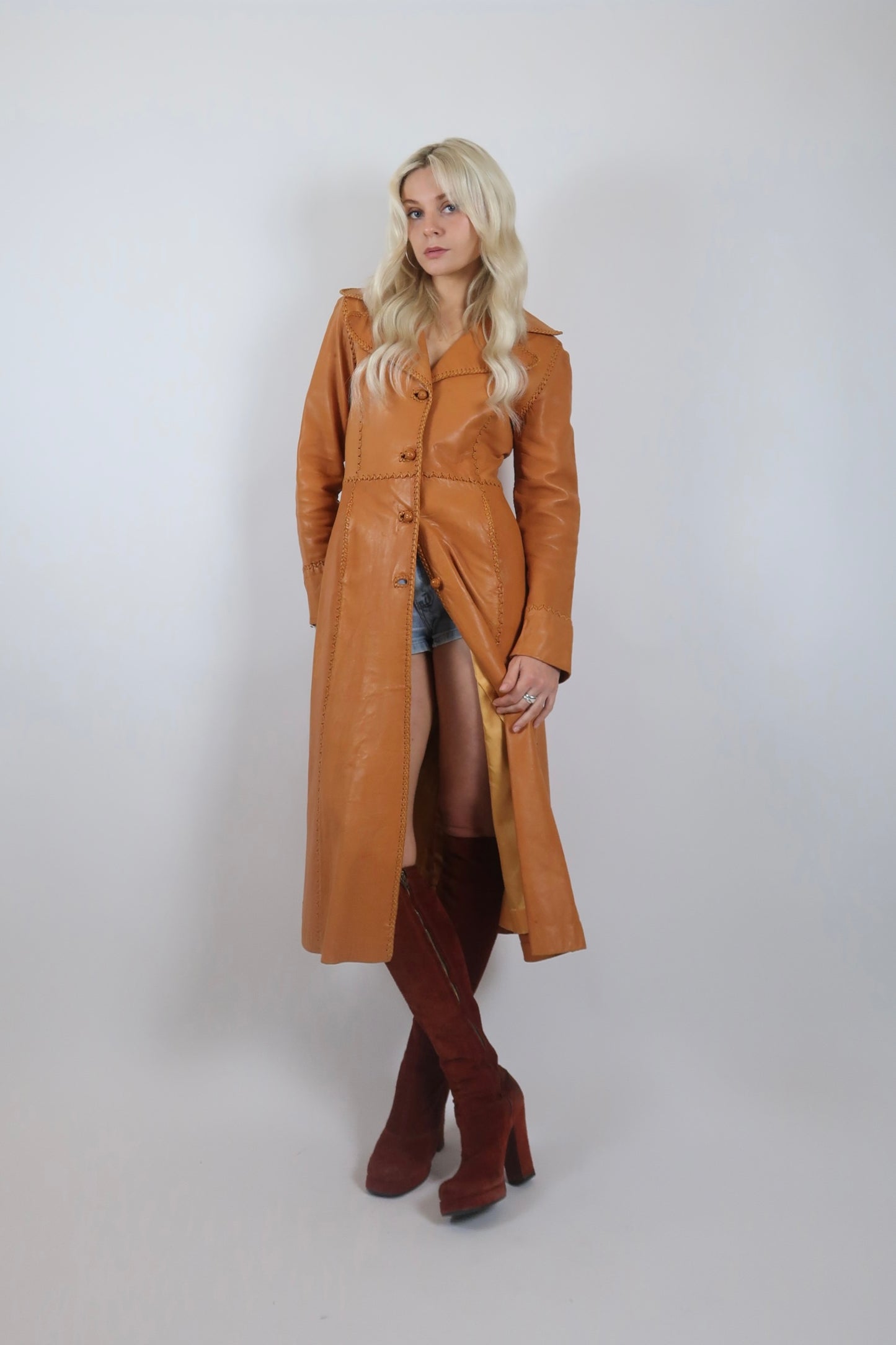 1970s Rare North Beach leather coat