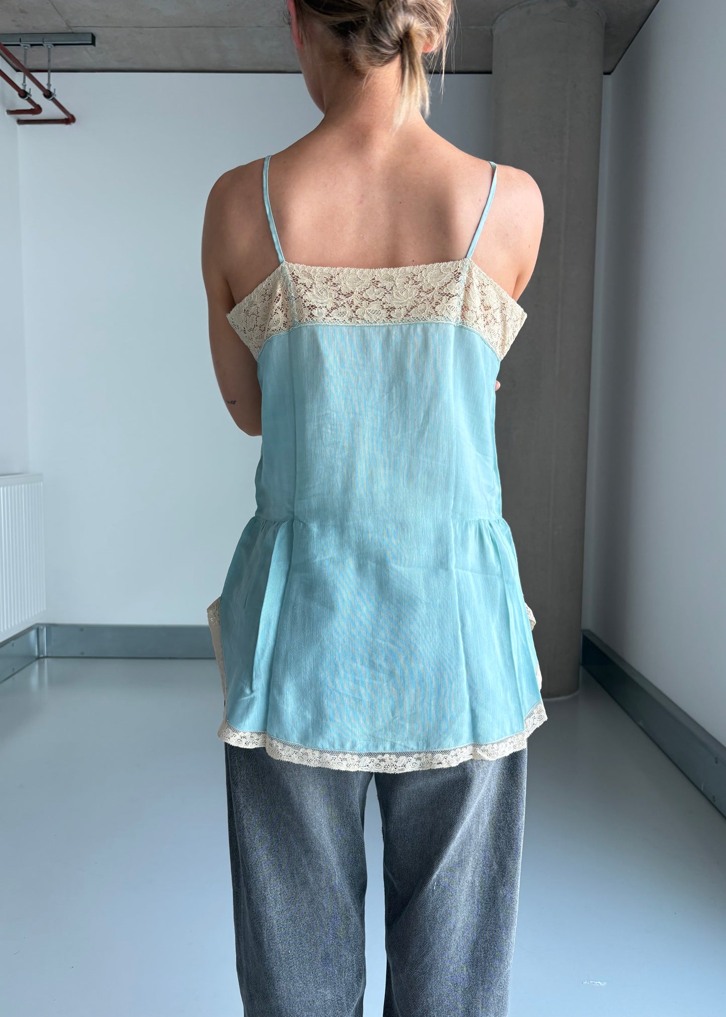 ANTIQUE TEDDY SLIP BLUE