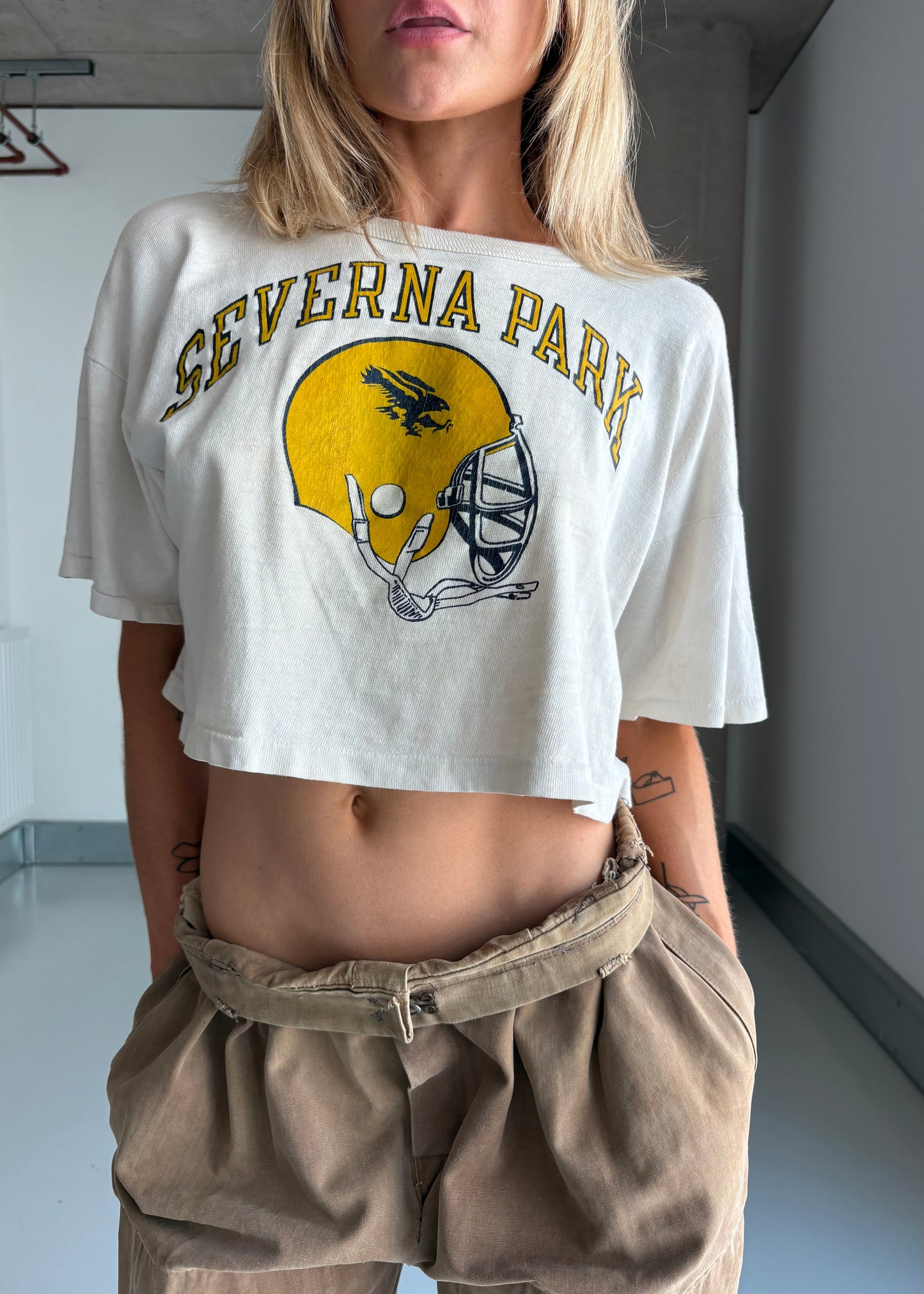 1970S AMERICAN FOOTBALL CROP TEE
