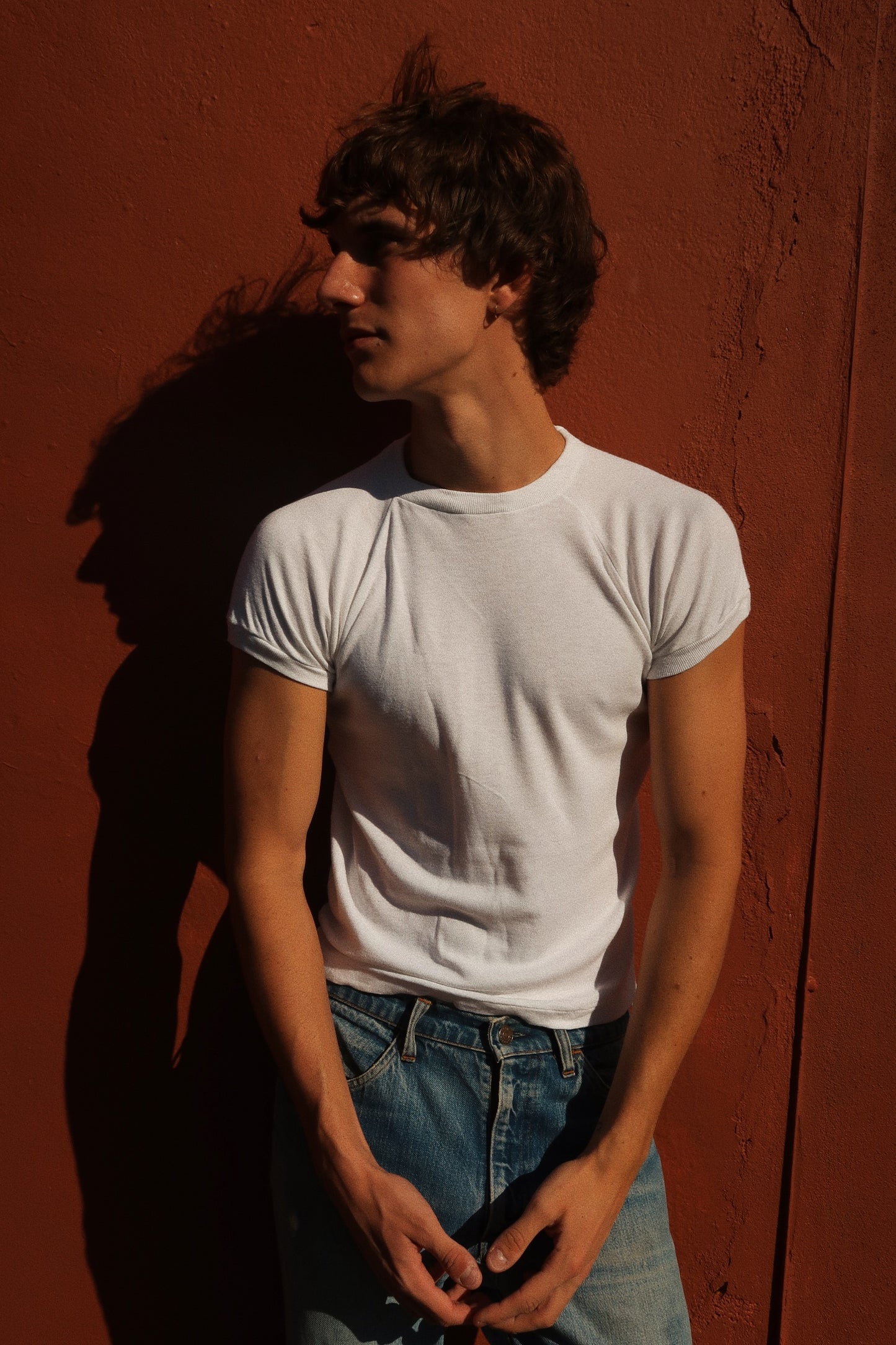 1960s cotton raglan tee