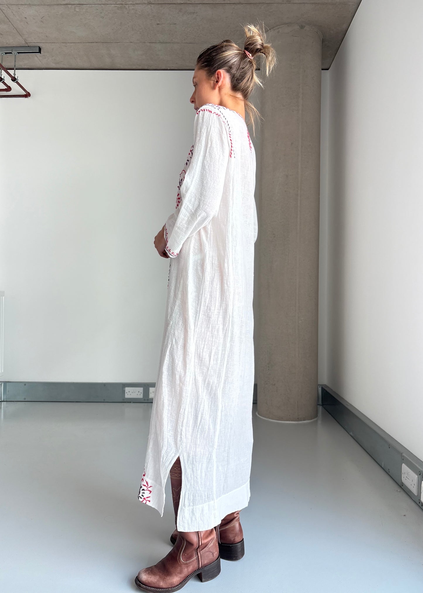 60S EARLY 70S CHEESECLOTH DRESS