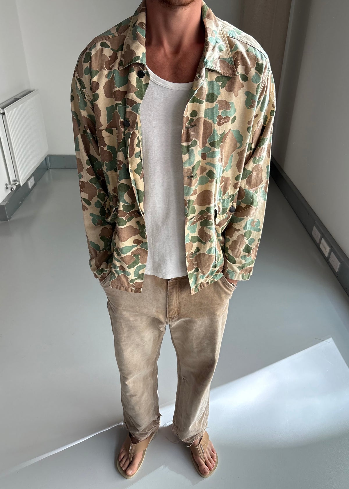 LIGHTWEIGHT COTTON CAMO JACKET