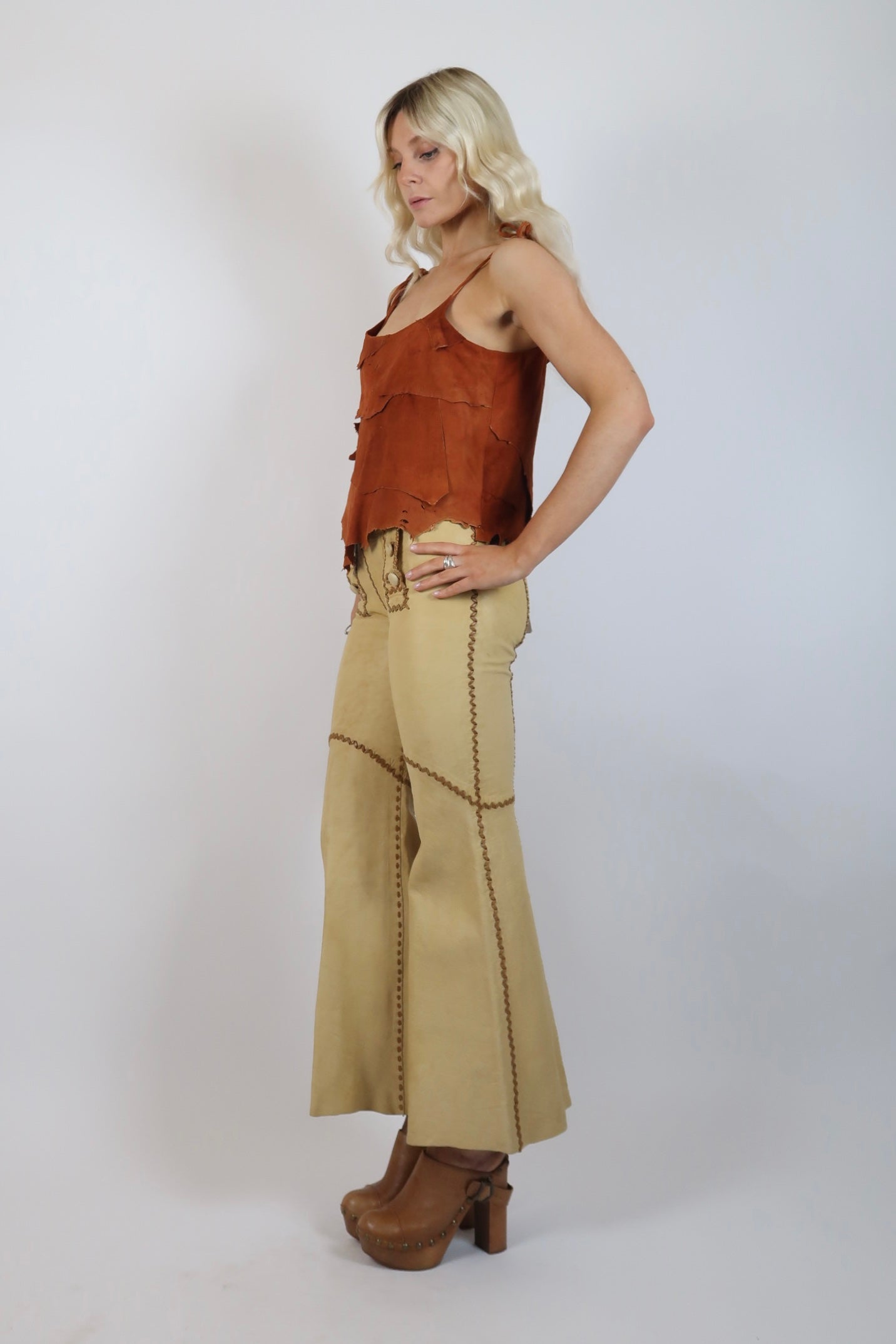 1970s suede camisole