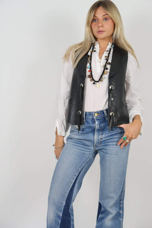 1970s Leather vest