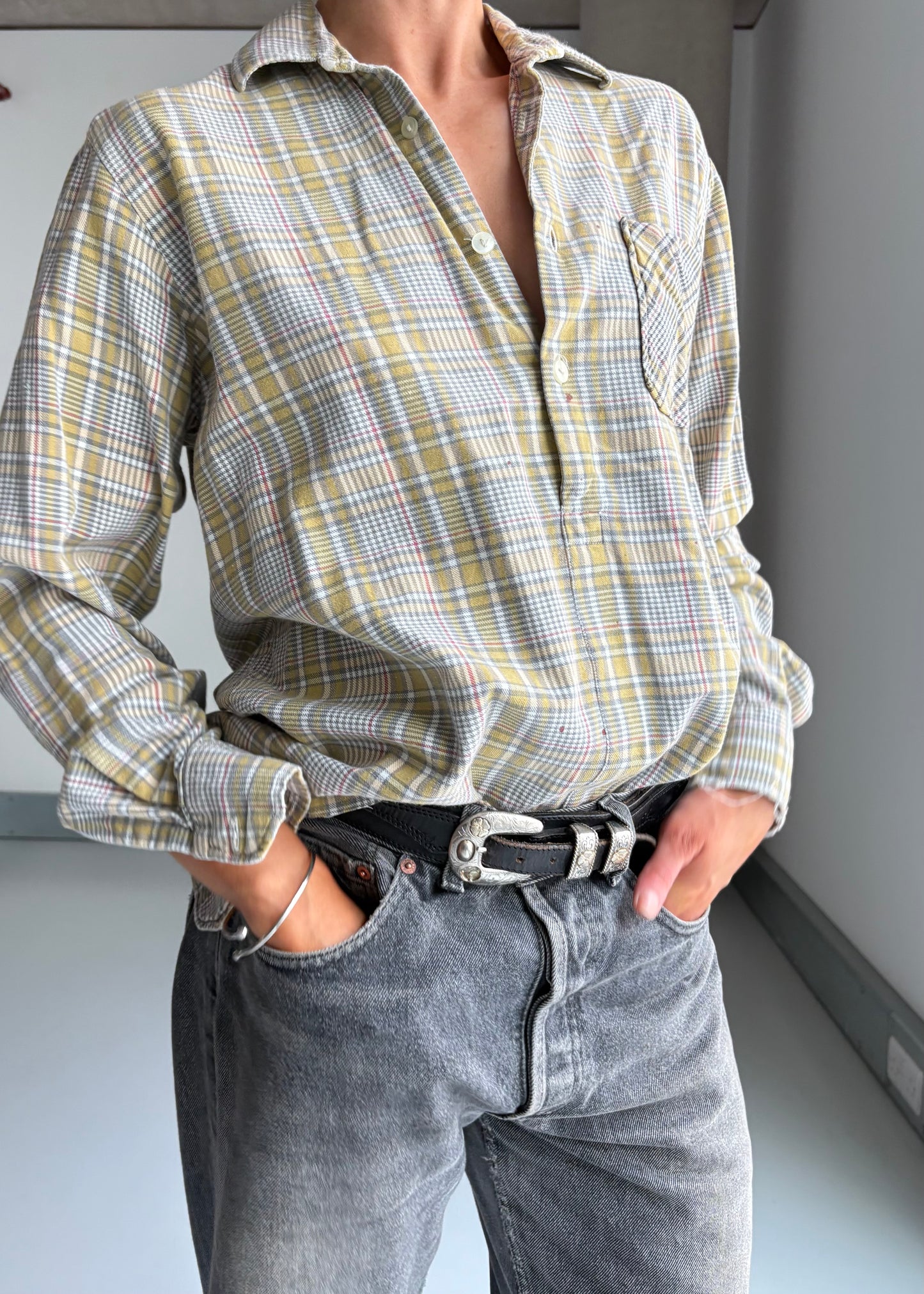 60s cotton work shirt