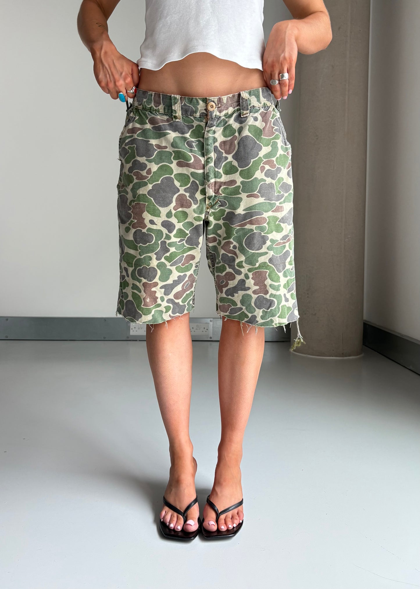 60s camo shorts