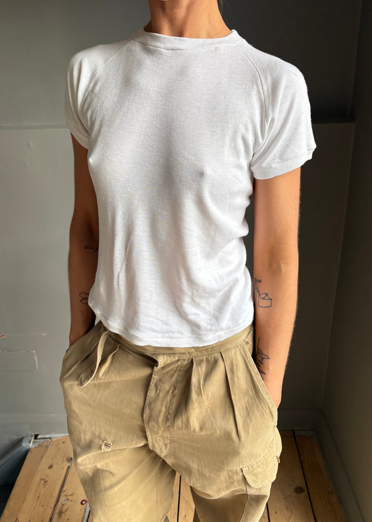 1960s white tee