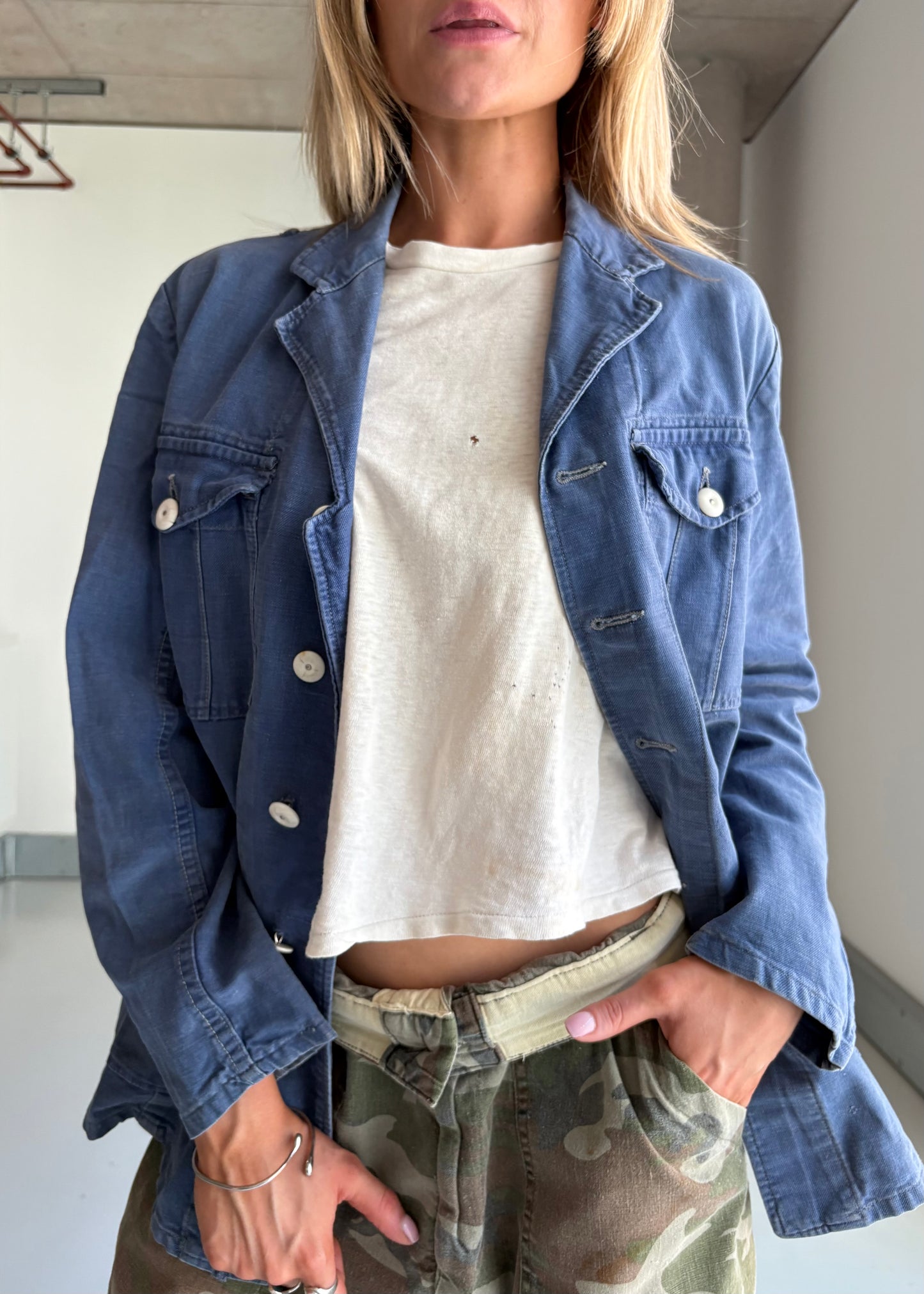 1940S BLUE MILITARY JACKET