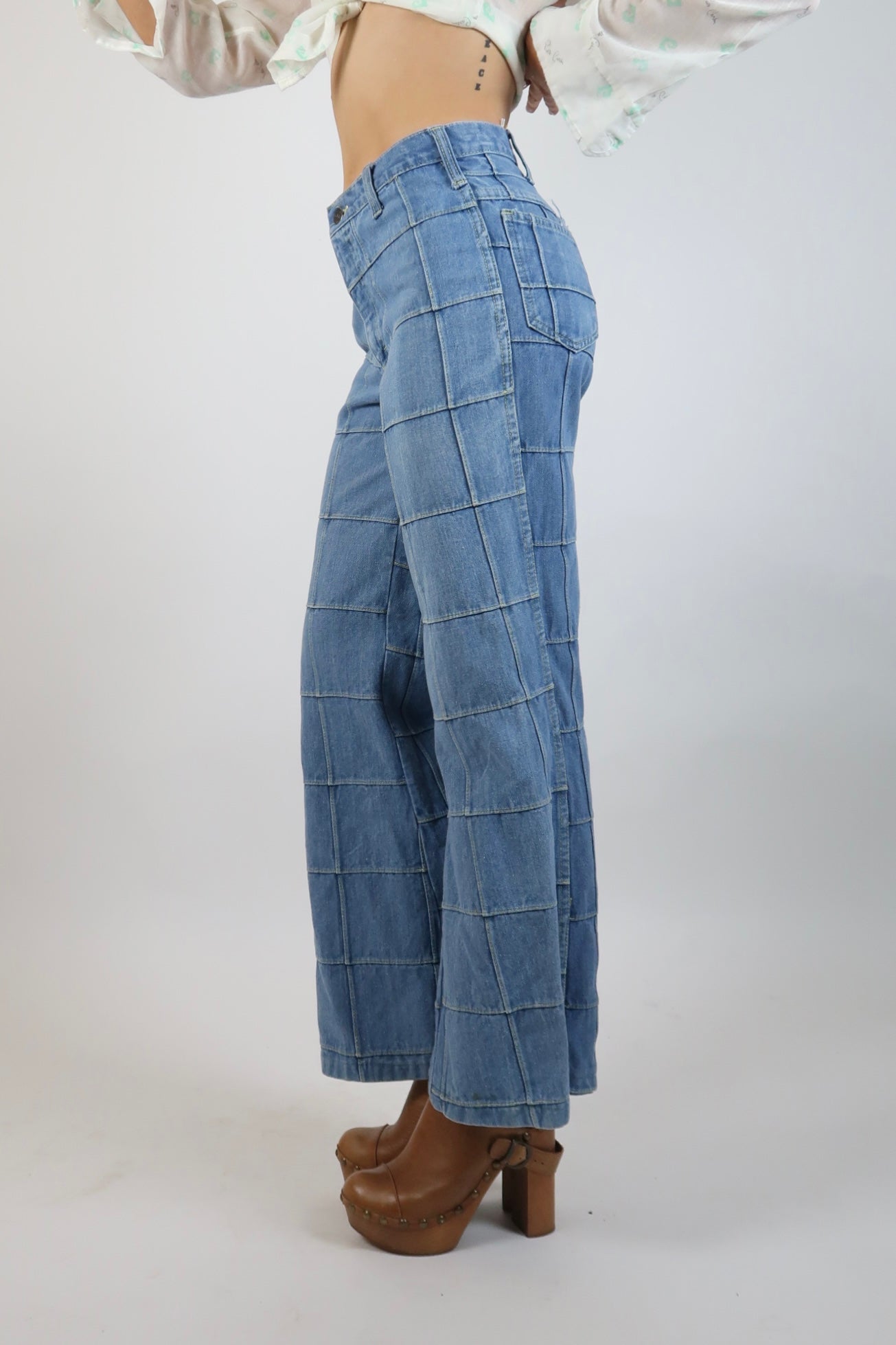 1970s windowpane jeans