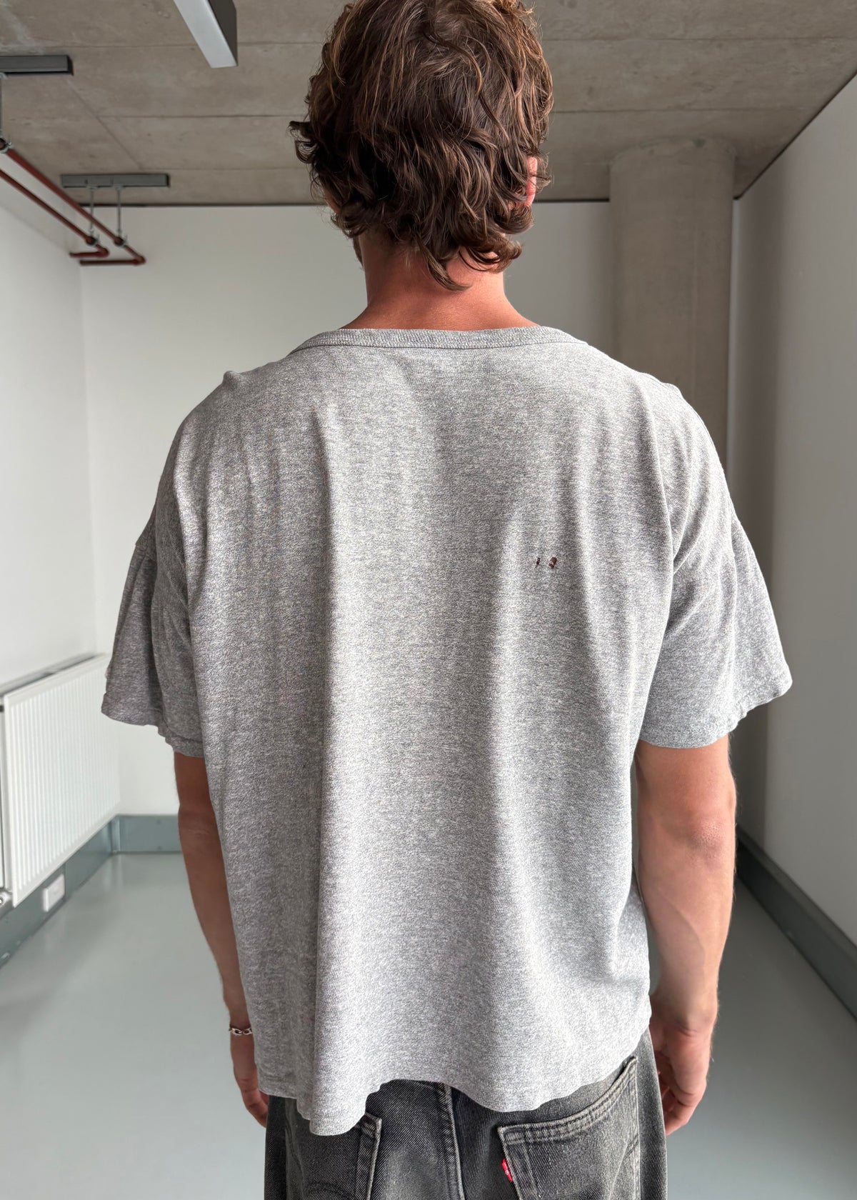 80S BOXY CHAMPION TEE GREY
