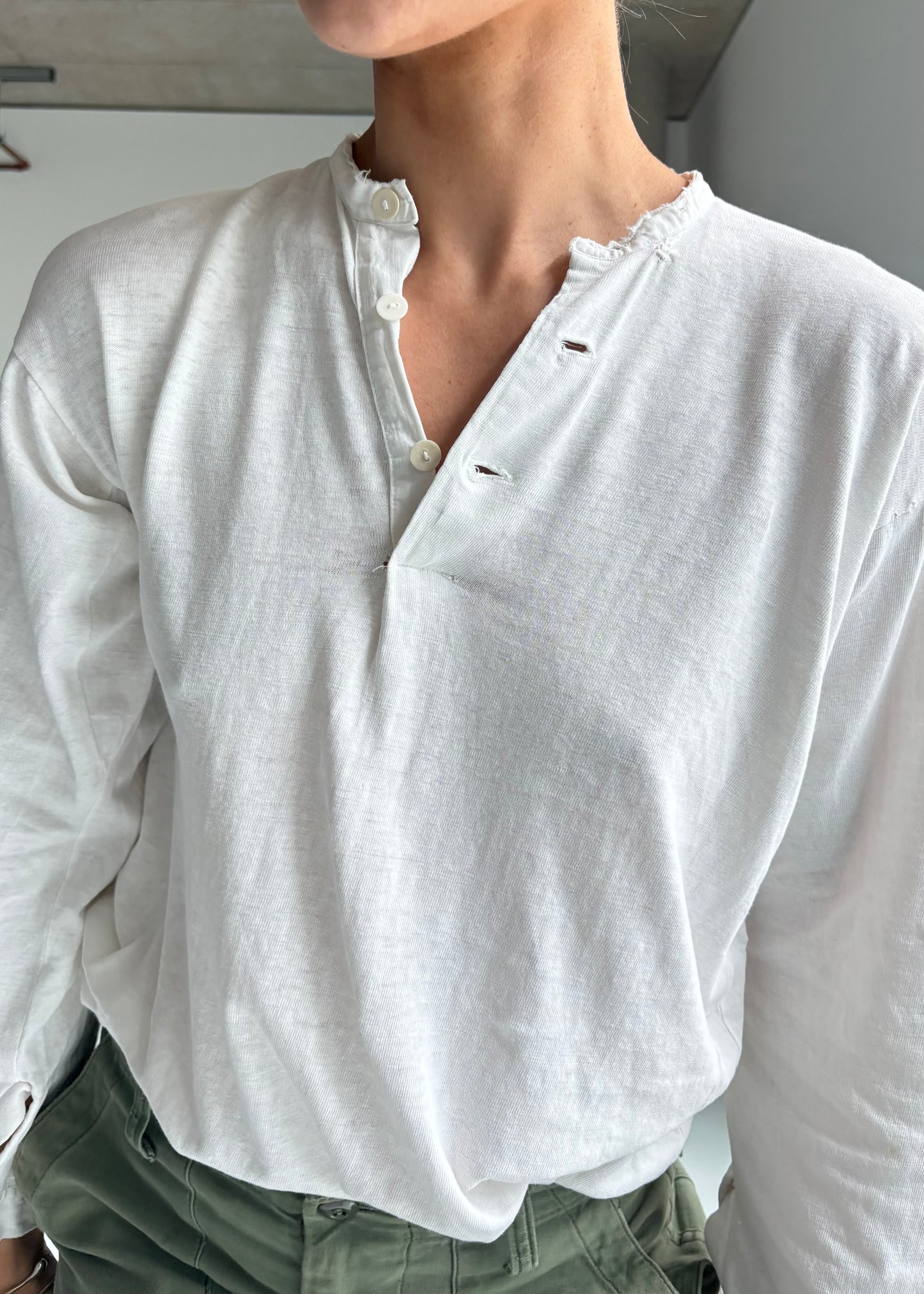 Soft cotton Henley