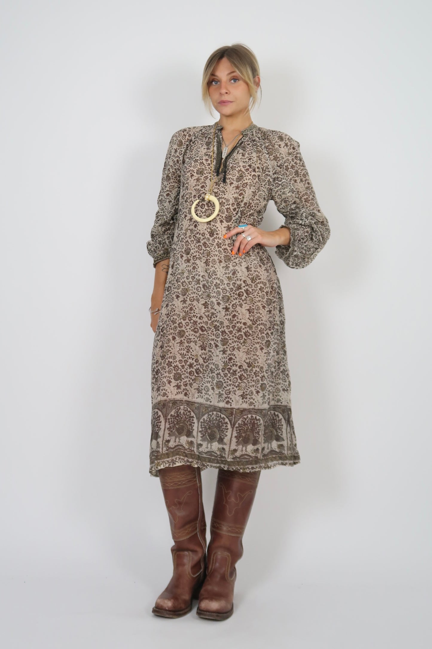 1970s sheer adini dress