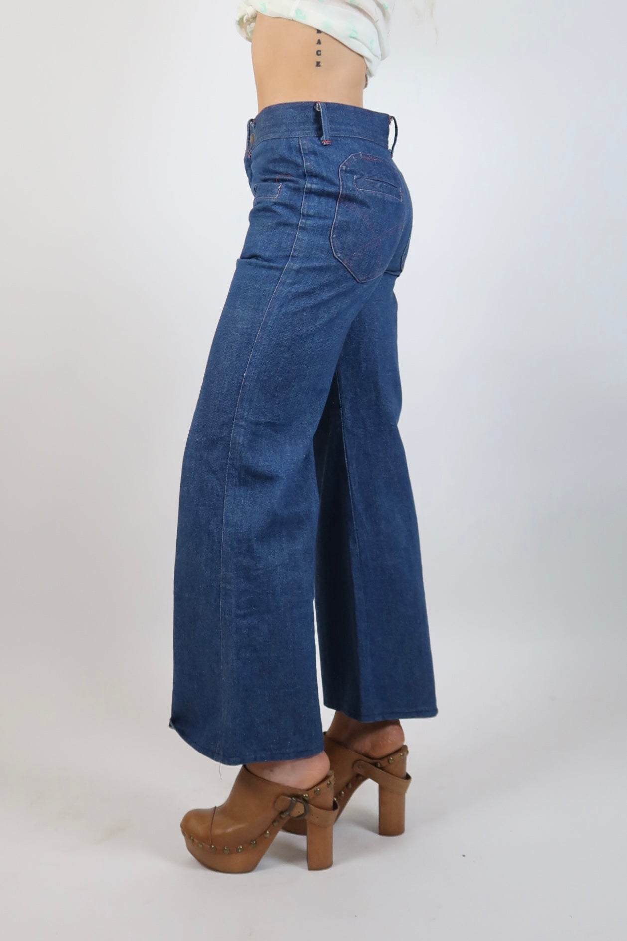 1970s back pocket jeans