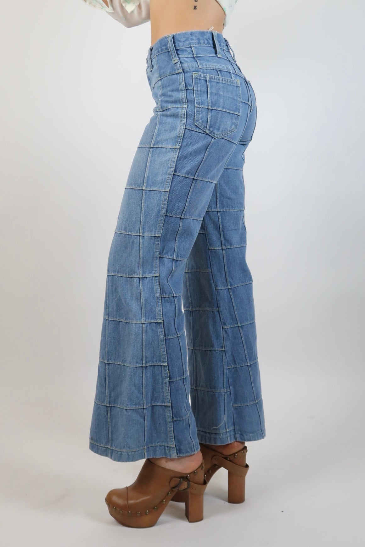 1970s windowpane jeans