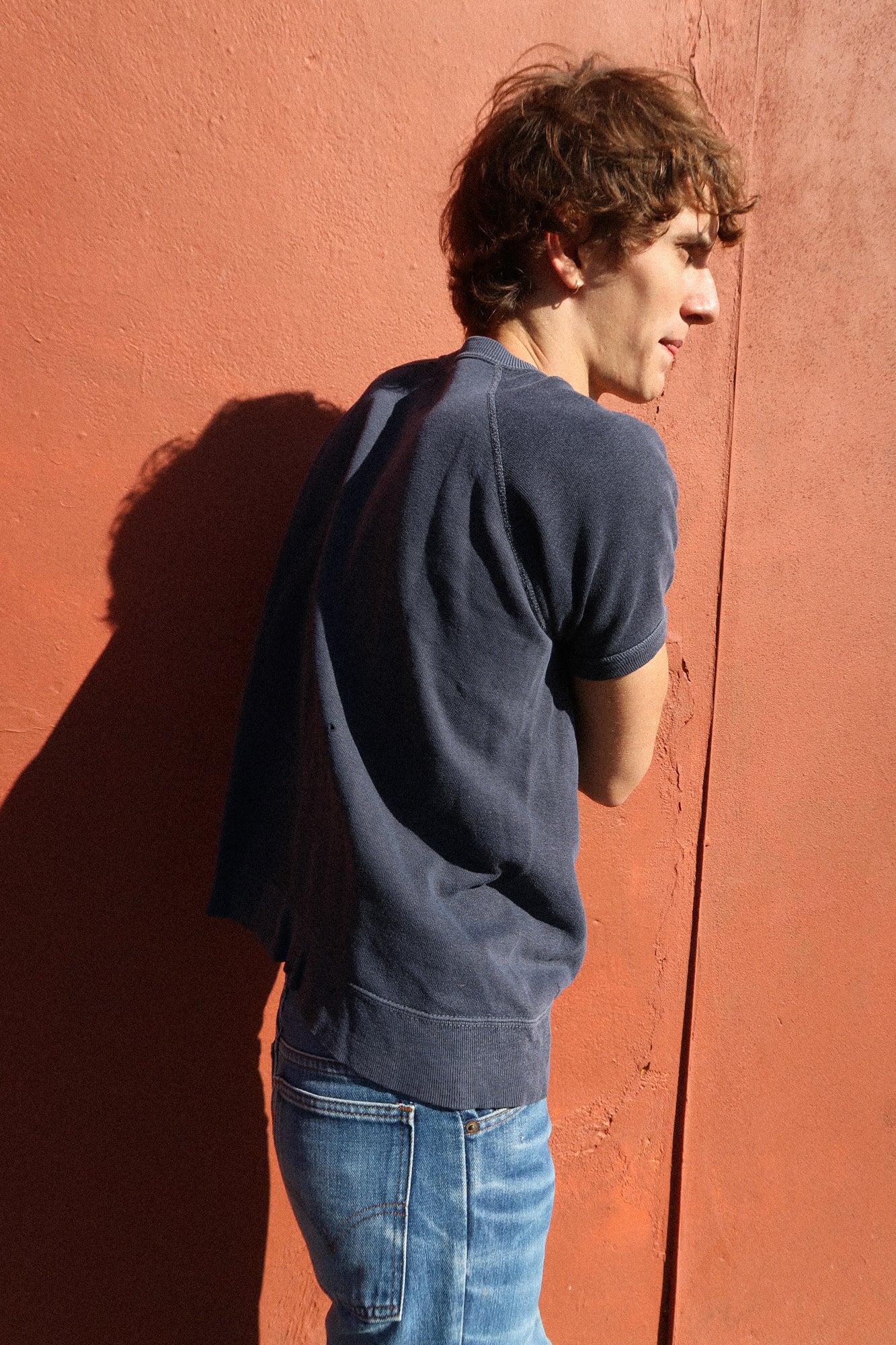 1960s faded blue sweatshirt