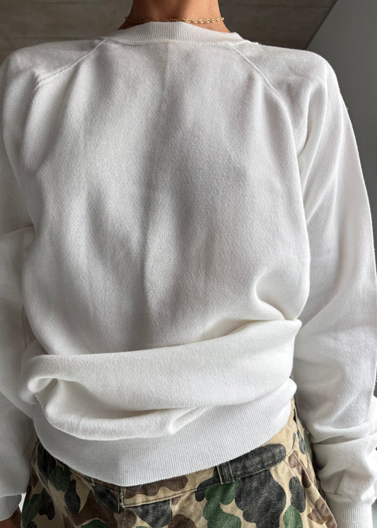 1980s white sweatshirt