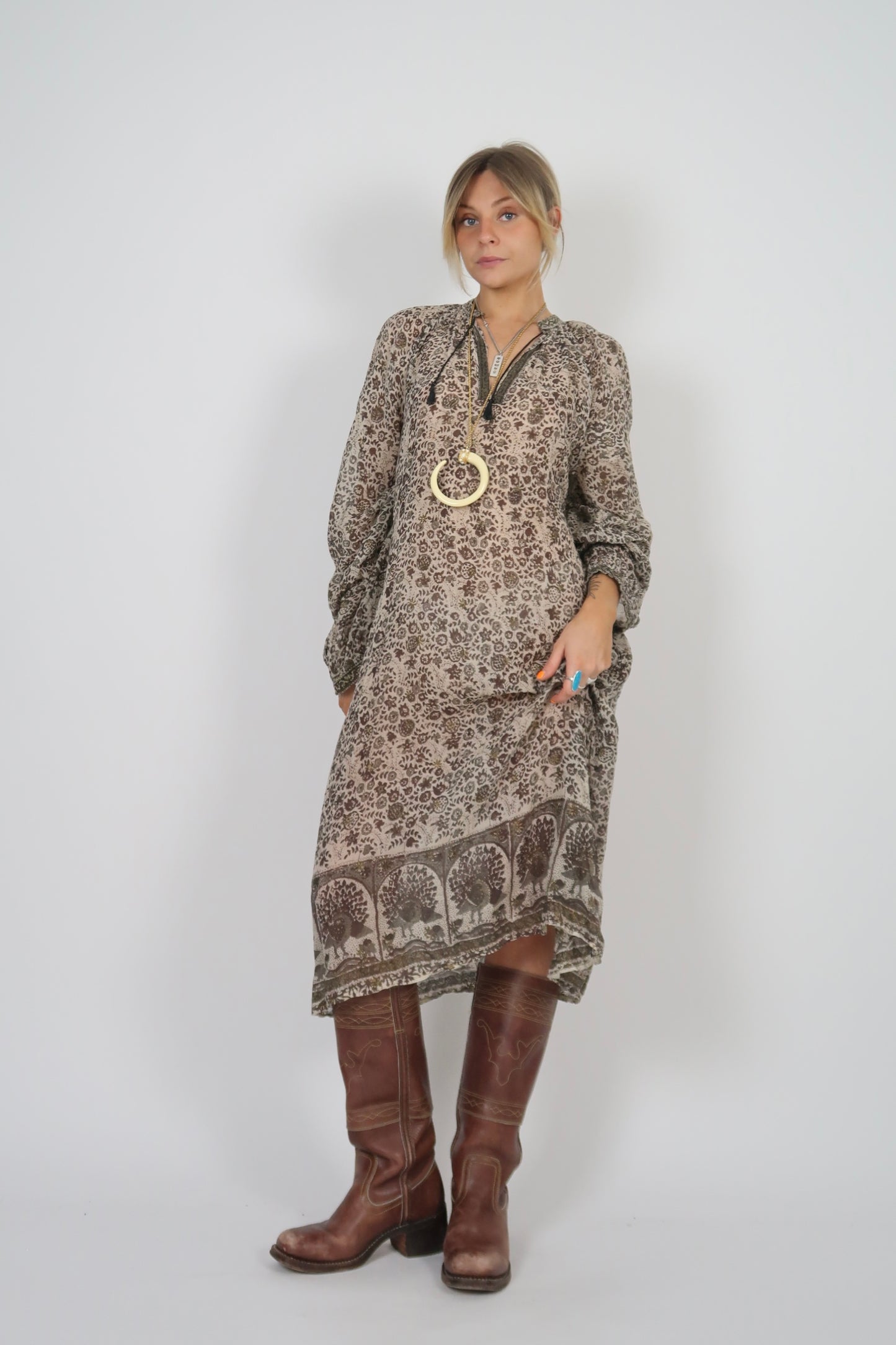 1970s sheer adini dress