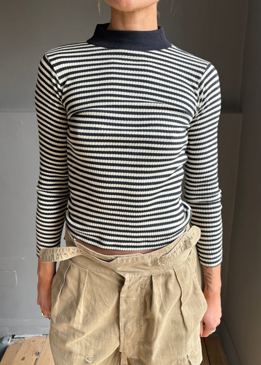 1970s cotton stripe top