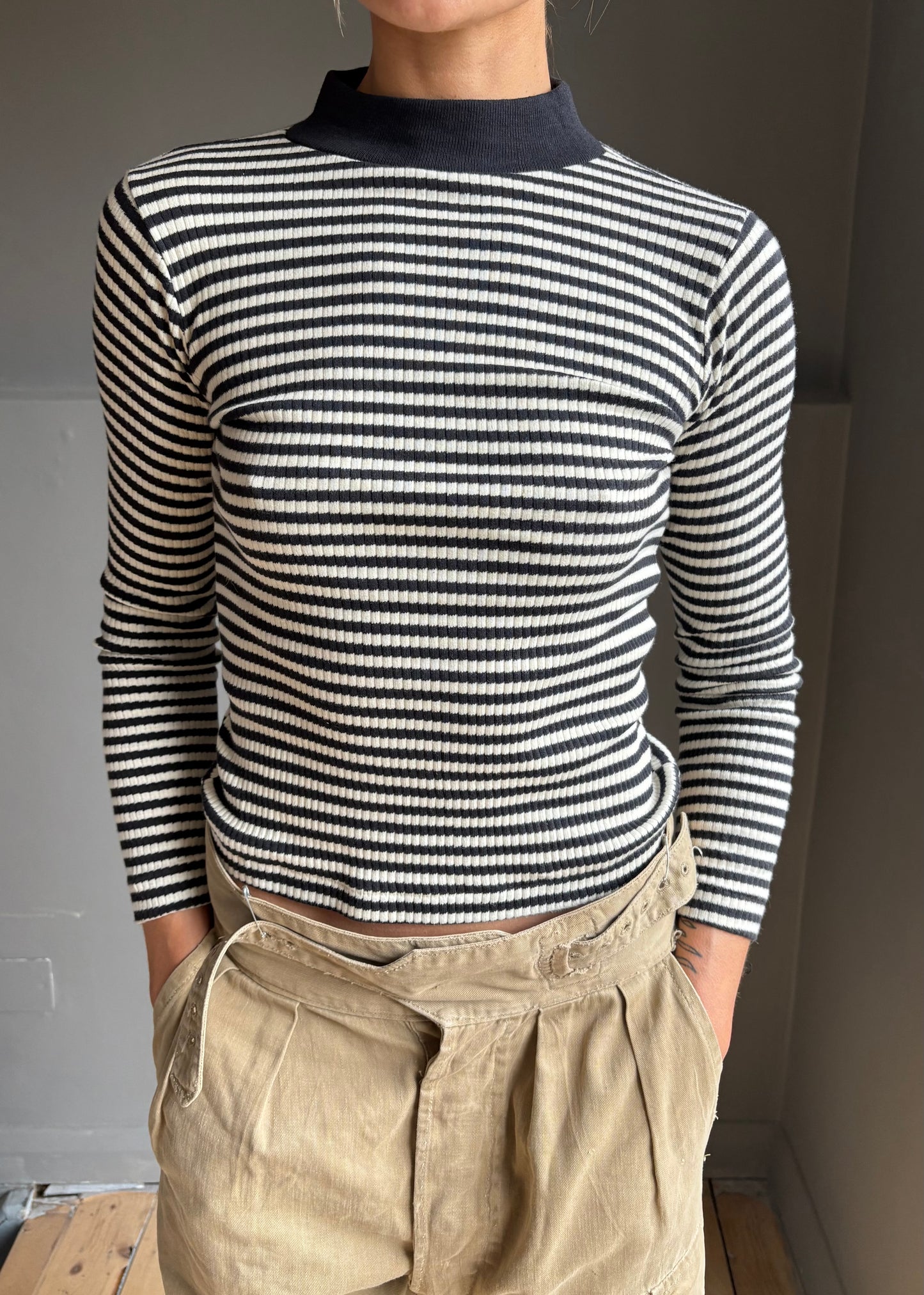 1970s cotton stripe top