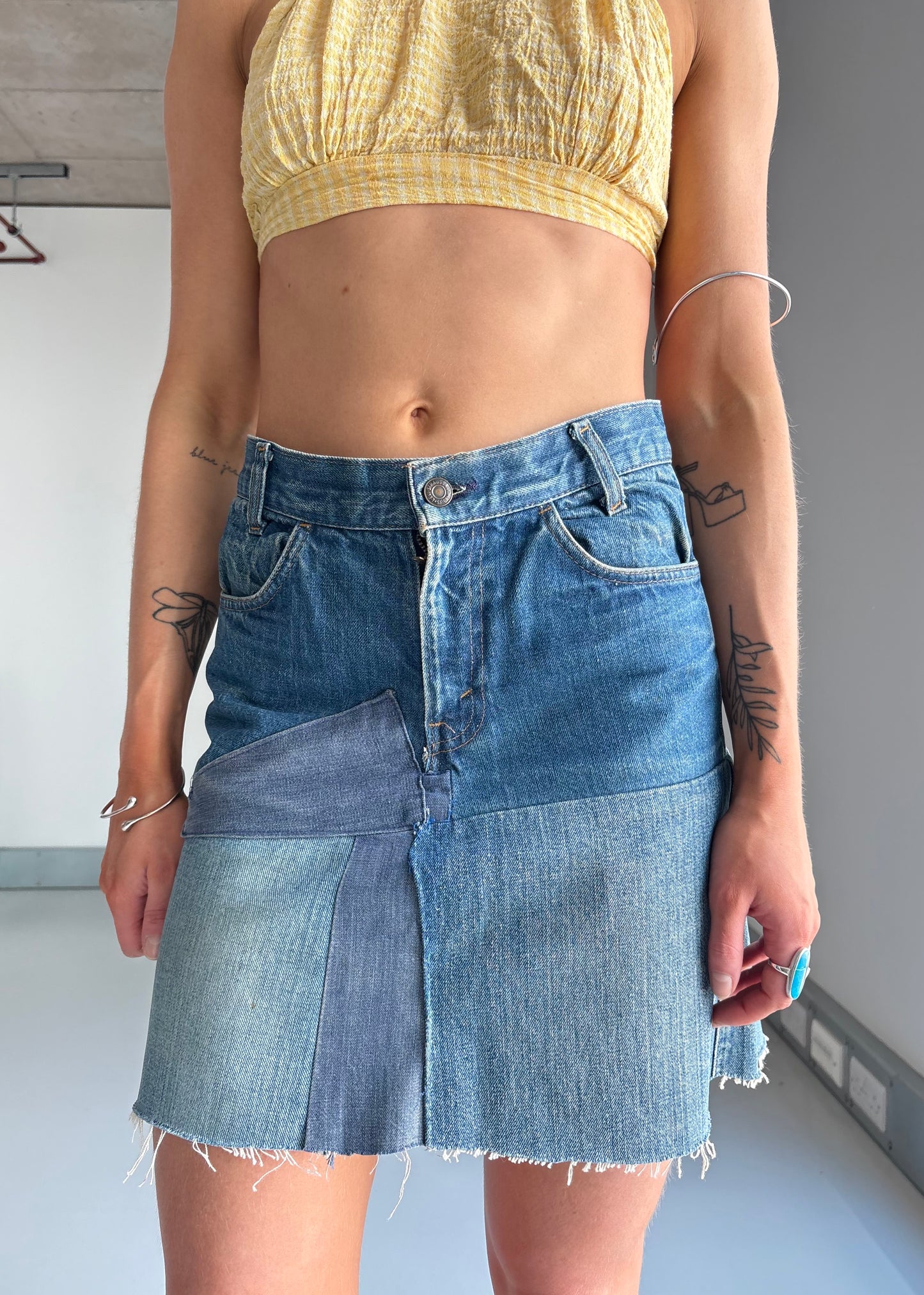 LEVIS PATCHED DENIM SKIRT