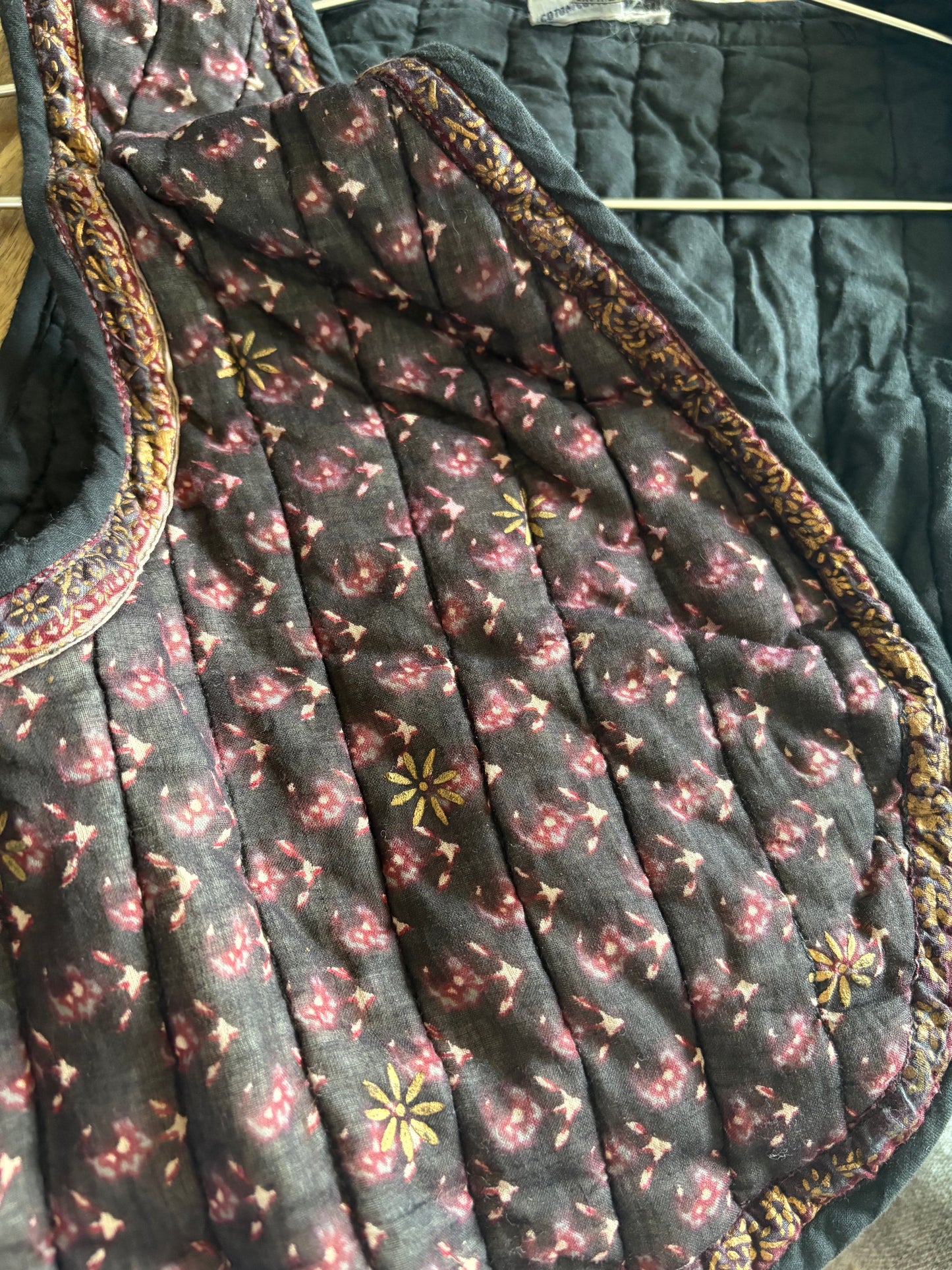1970s indian quilted waistcoat