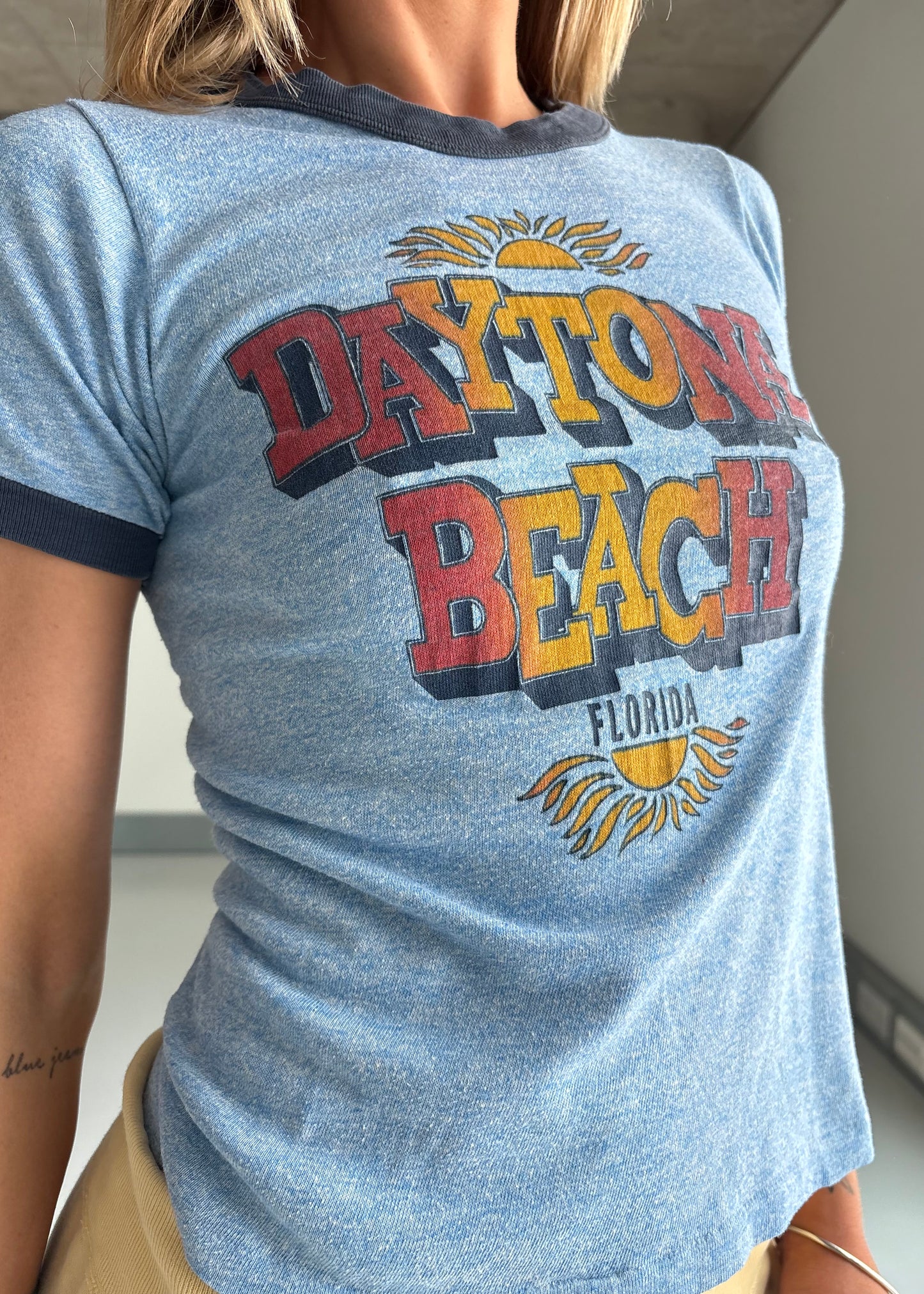 70S DAYTONA BEACH RINGER TEE