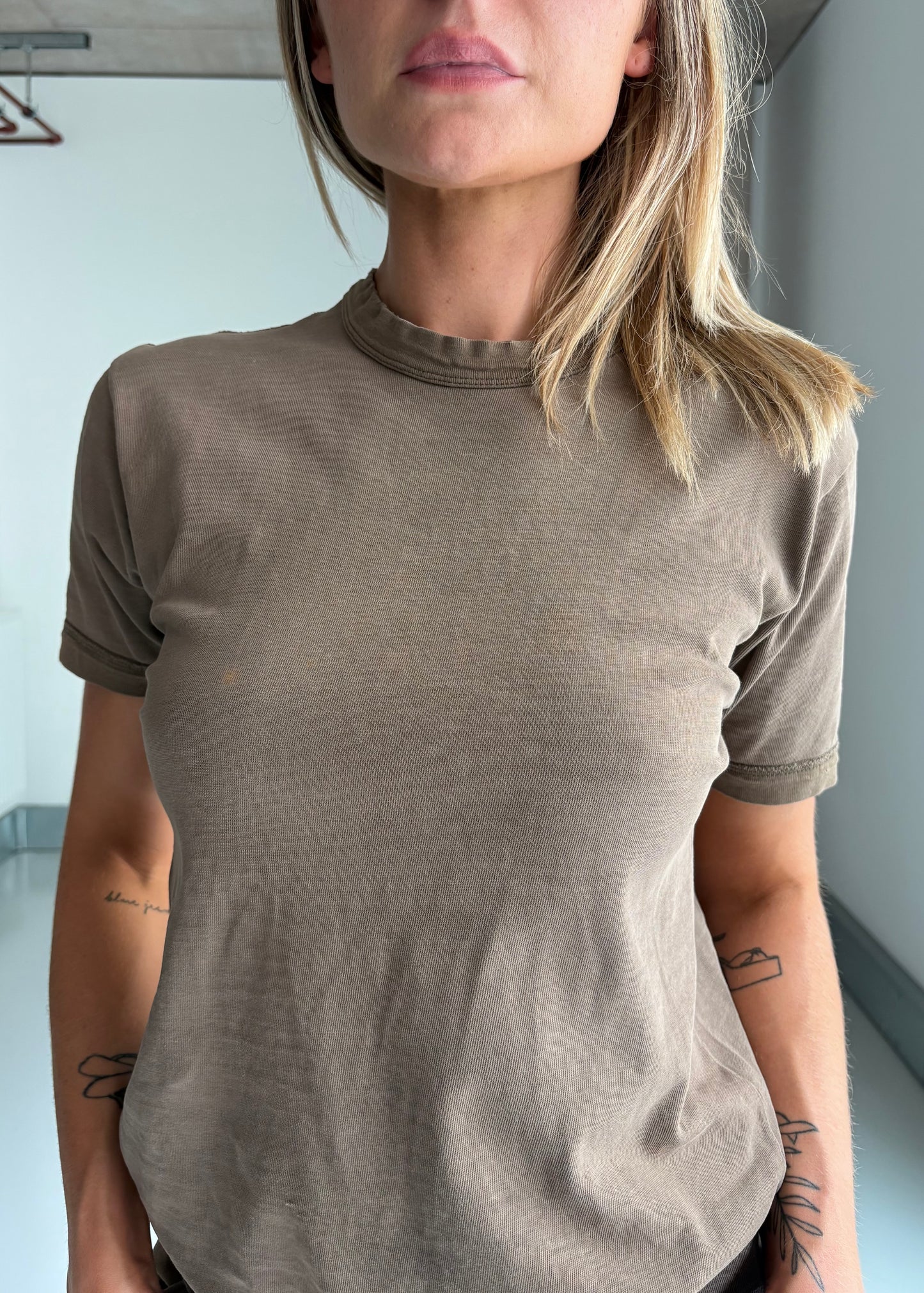 Army tee with distressing