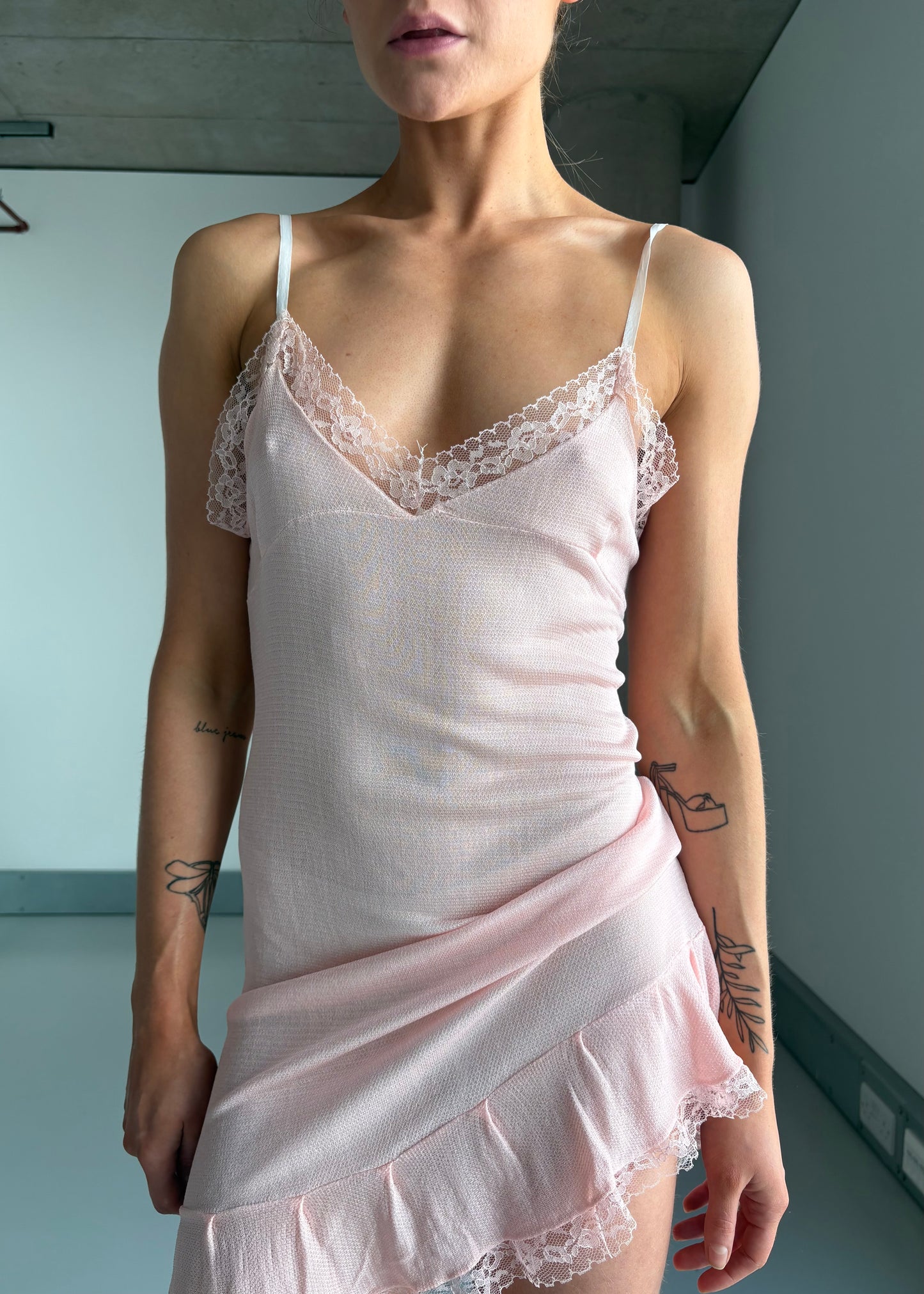 50s nylon slip dress